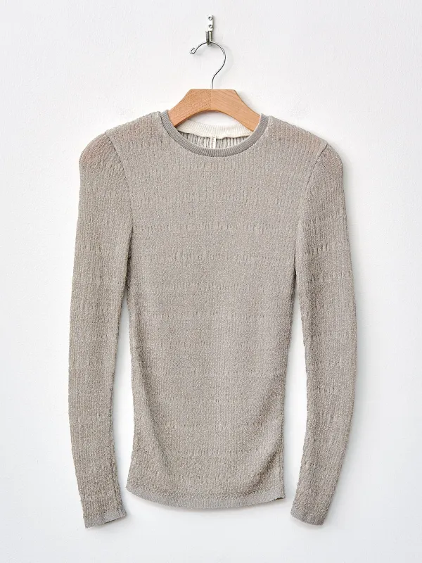Lurex Rib Pullover - Silver sold by Namu Shop