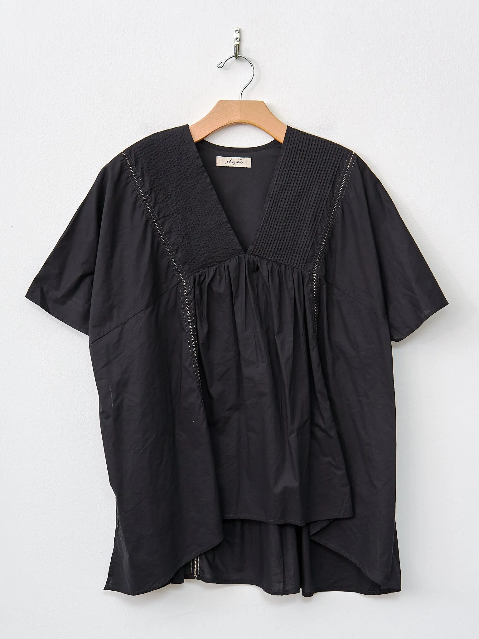 Indian Cotton Pullover Blouse - Black sold by Namu Shop