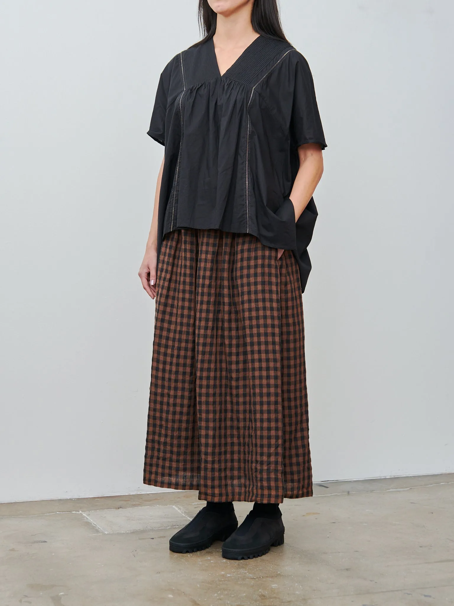 Indian Cotton Pullover Blouse - Black sold by Namu Shop product image thumbnail 2