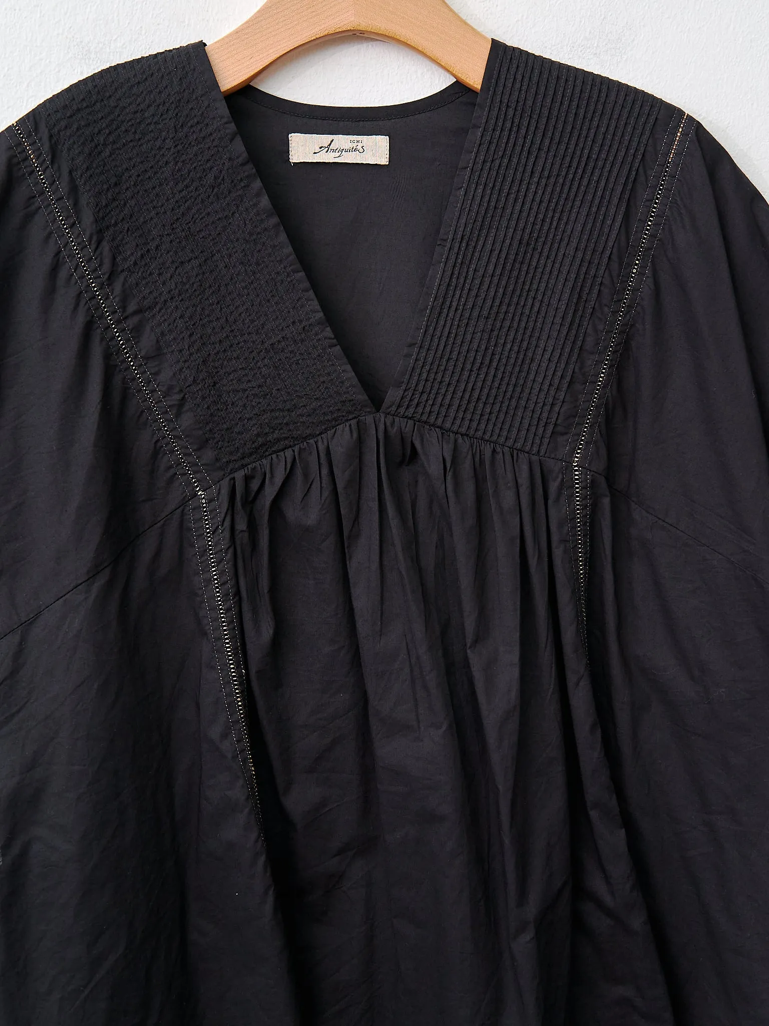 Indian Cotton Pullover Blouse - Black sold by Namu Shop product image thumbnail 5