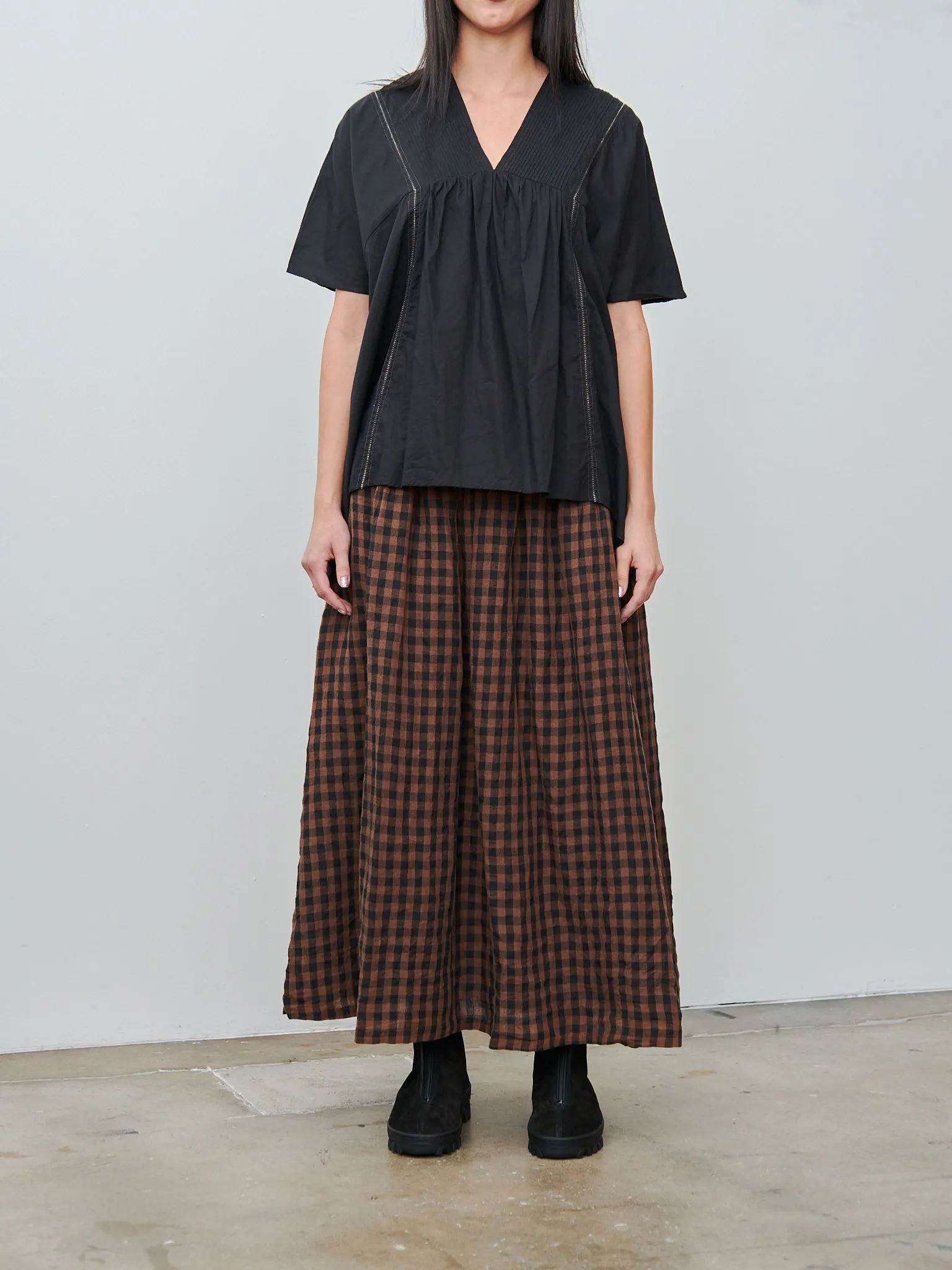 Indian Cotton Pullover Blouse - Black sold by Namu Shop product image thumbnail 3