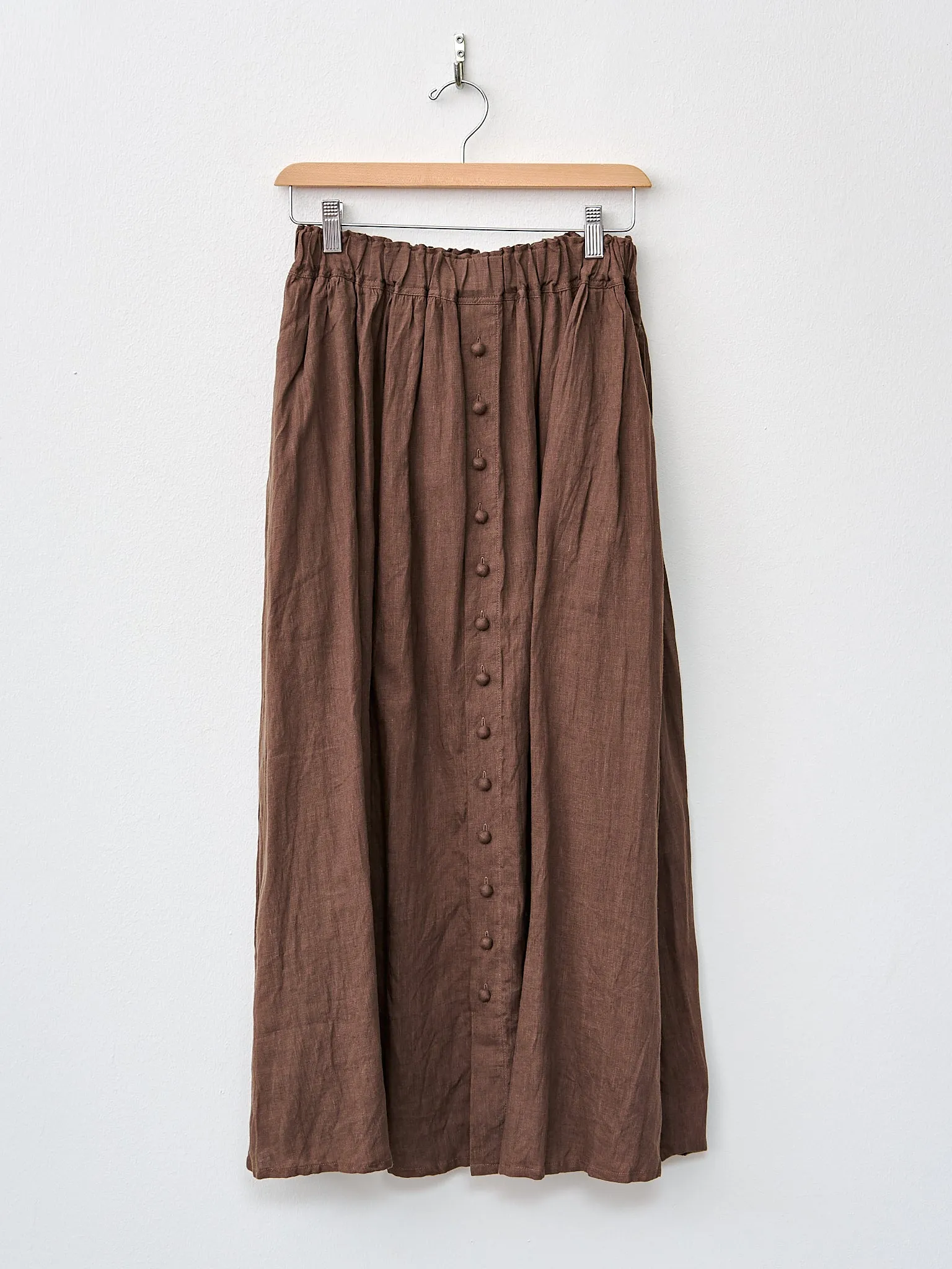 French Linen Skirt - Brown sold by Namu Shop