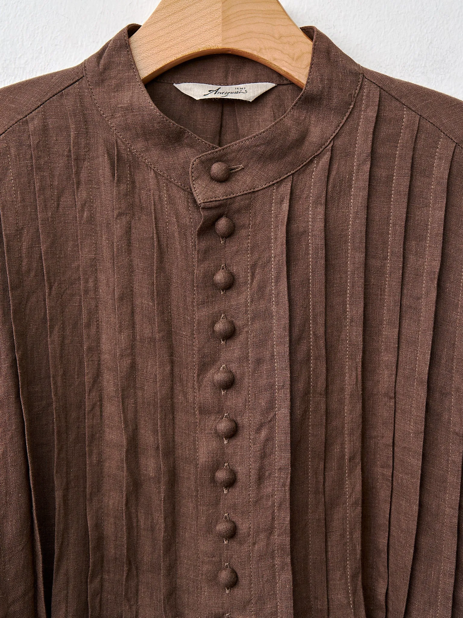 French Linen Shirt - Brown sold by Namu Shop product image thumbnail 5