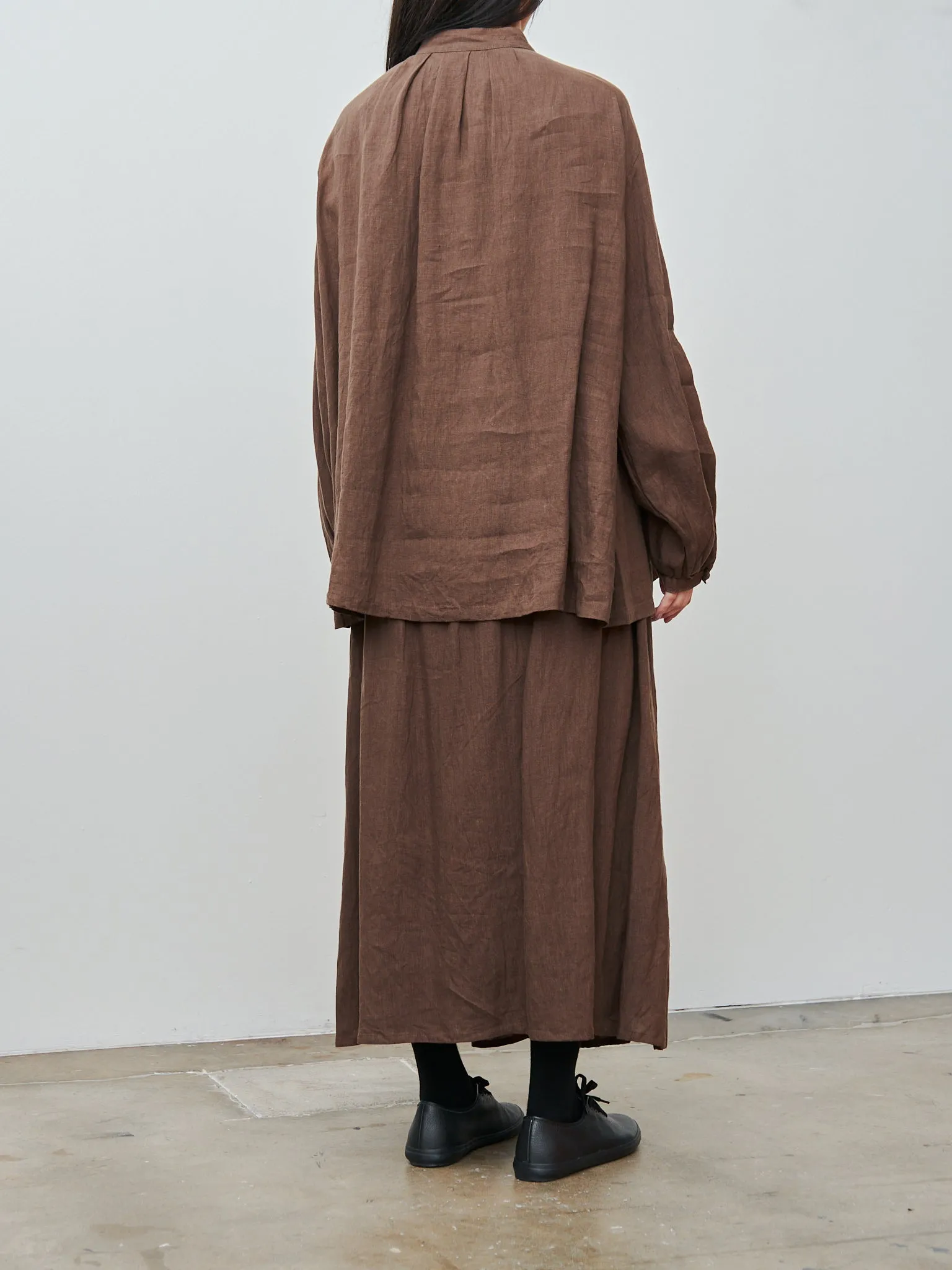 French Linen Shirt - Brown sold by Namu Shop product image thumbnail 4