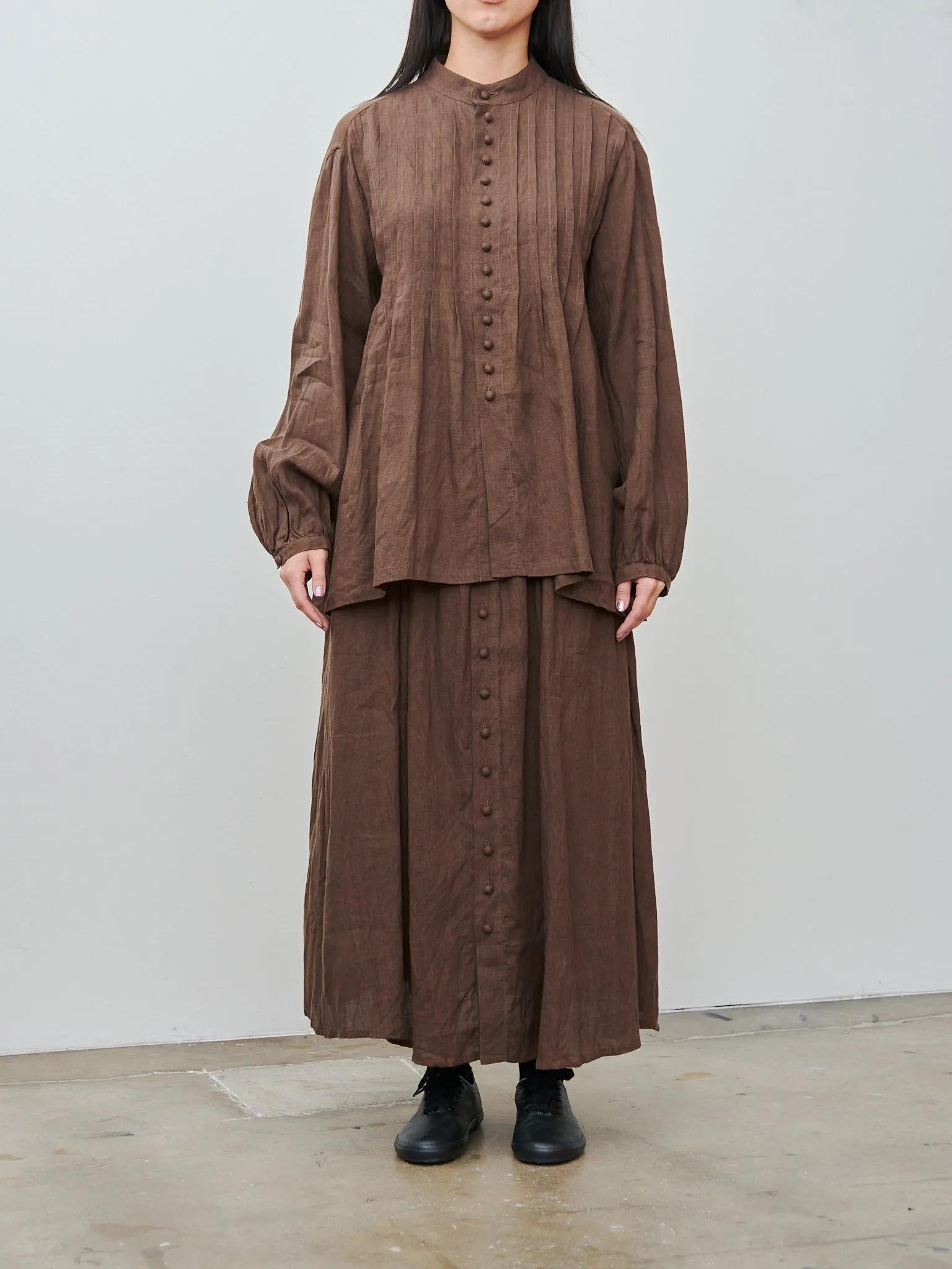 French Linen Shirt - Brown sold by Namu Shop product image thumbnail 2