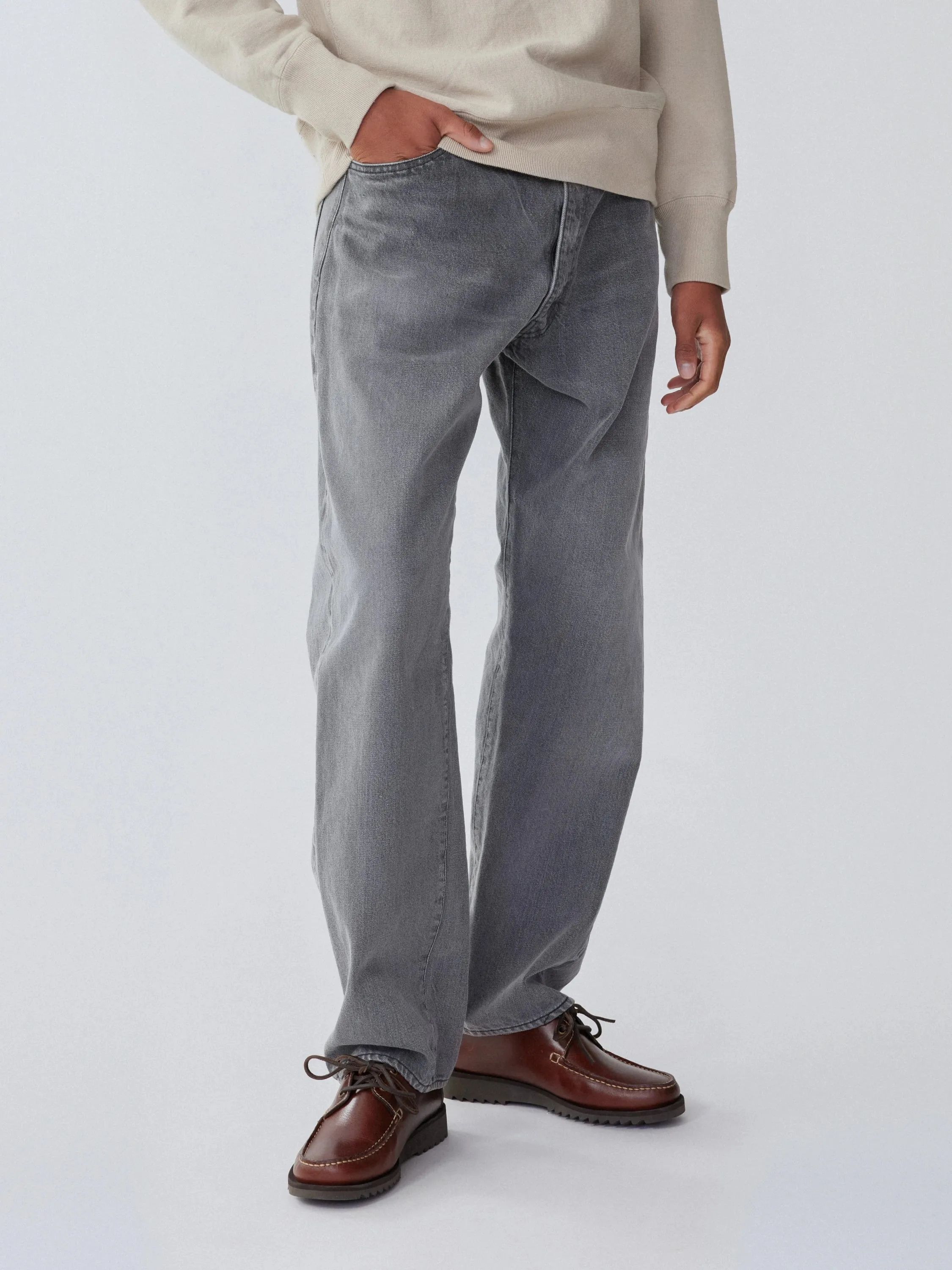 5P Zipper Front Denim Pants - Black Vintage Wash sold by Namu Shop product image thumbnail 2