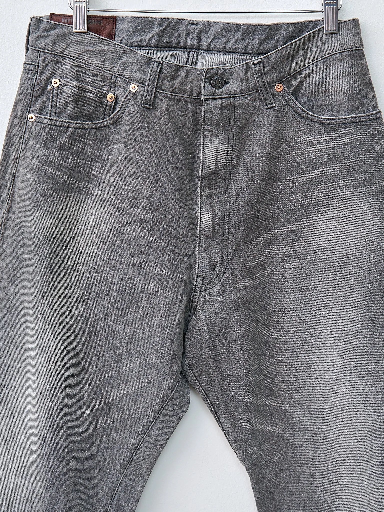 5P Zipper Front Denim Pants - Black Vintage Wash sold by Namu Shop product image thumbnail 3