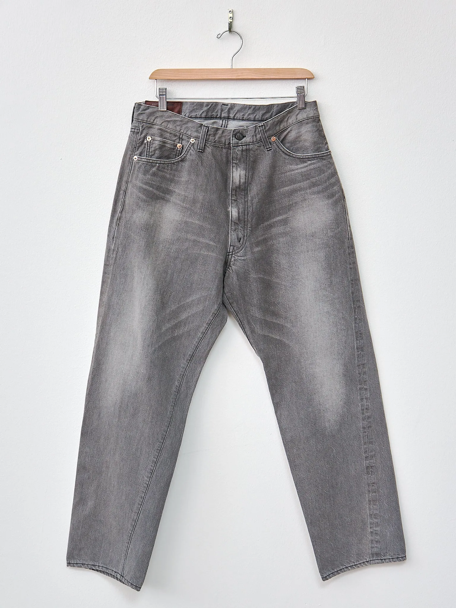 5P Zipper Front Denim Pants - Black Vintage Wash sold by Namu Shop