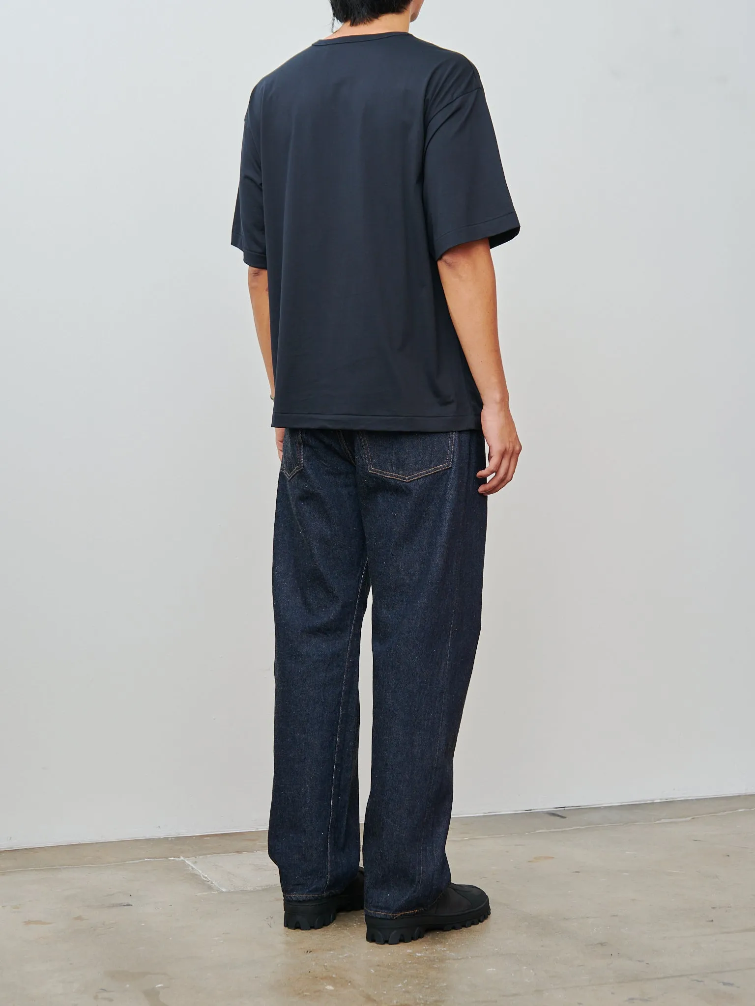Suvin Suede Tenjiku Half Sleeve Tee - Navy sold by Namu Shop product image thumbnail 4