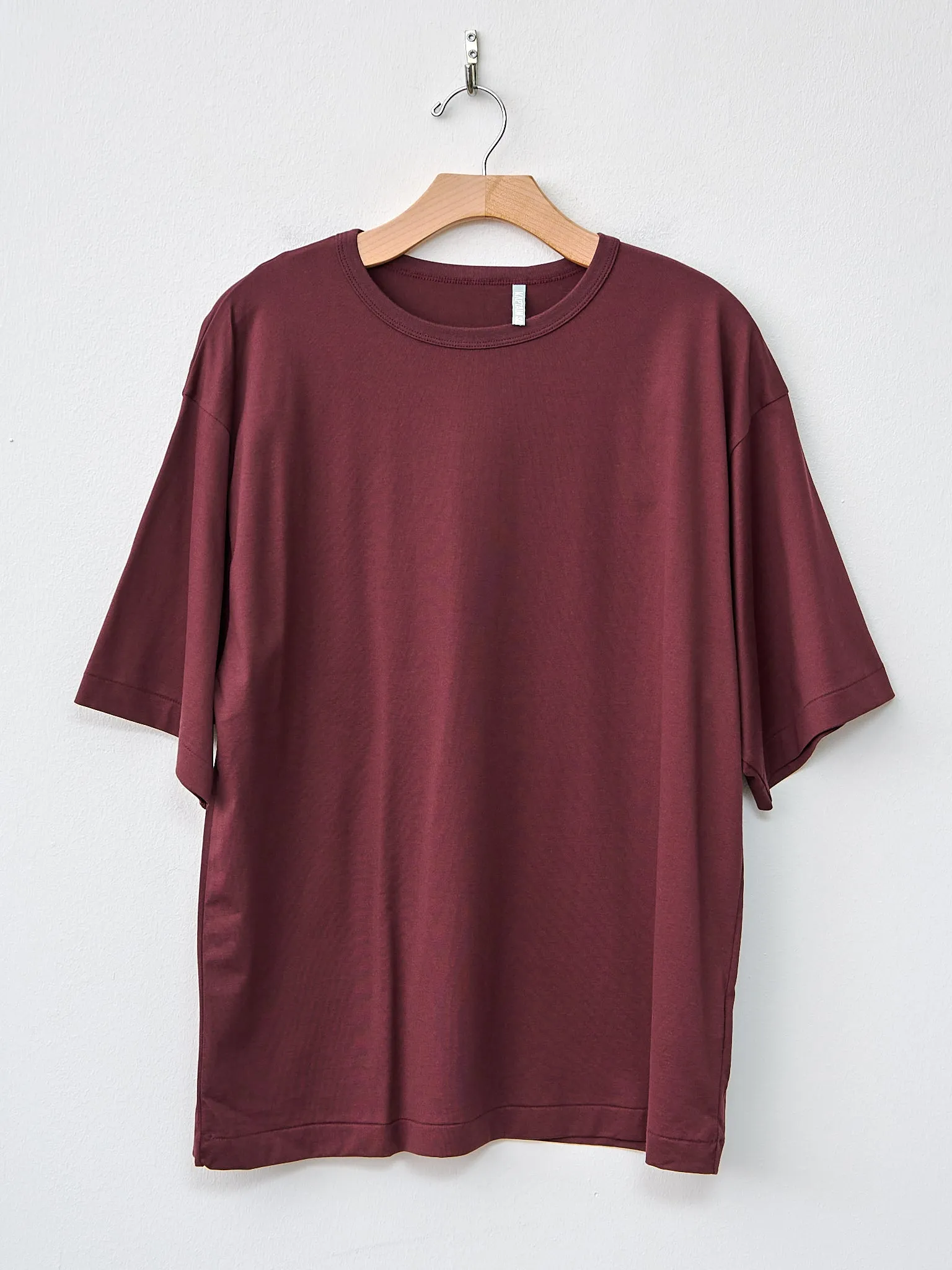 Suvin Suede Tenjiku Half Sleeve Tee - Burgundy sold by Namu Shop