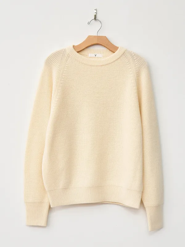 Non Mulesing Wool Crewneck Knit- White sold by Namu Shop