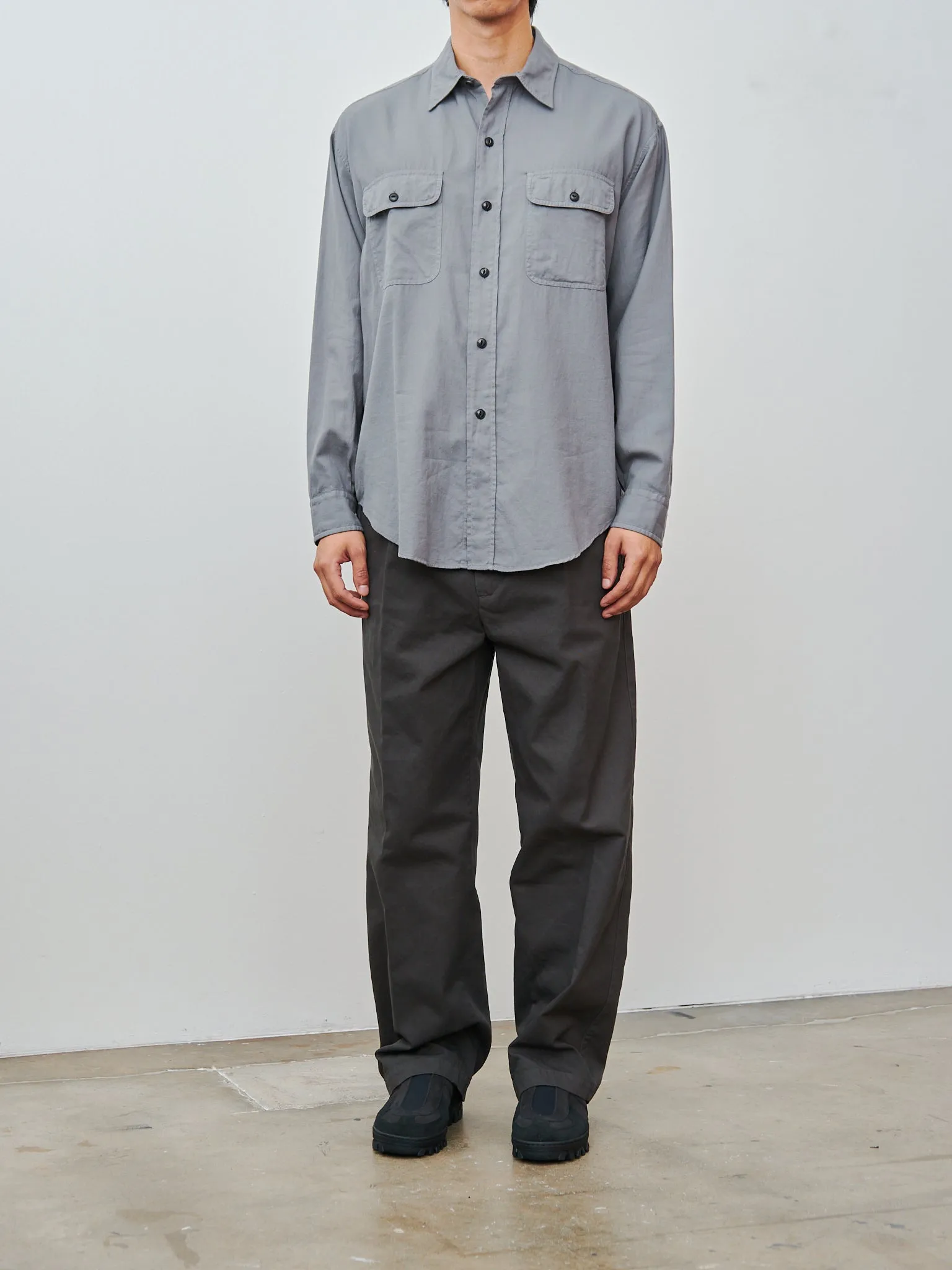 Cotton Viyella Work Shirt - Gray sold by Namu Shop product image thumbnail 3