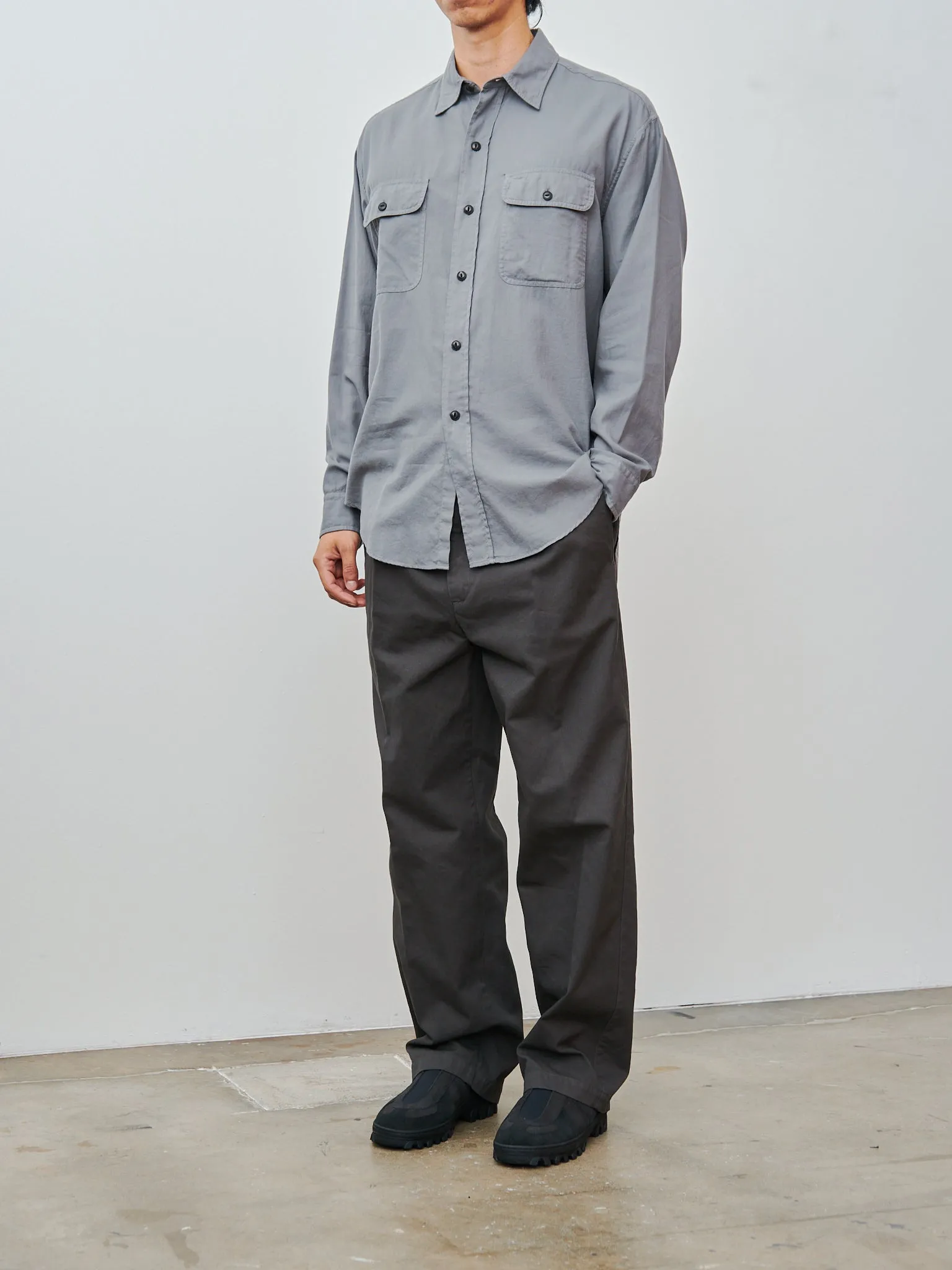 Cotton Viyella Work Shirt - Gray sold by Namu Shop product image thumbnail 2