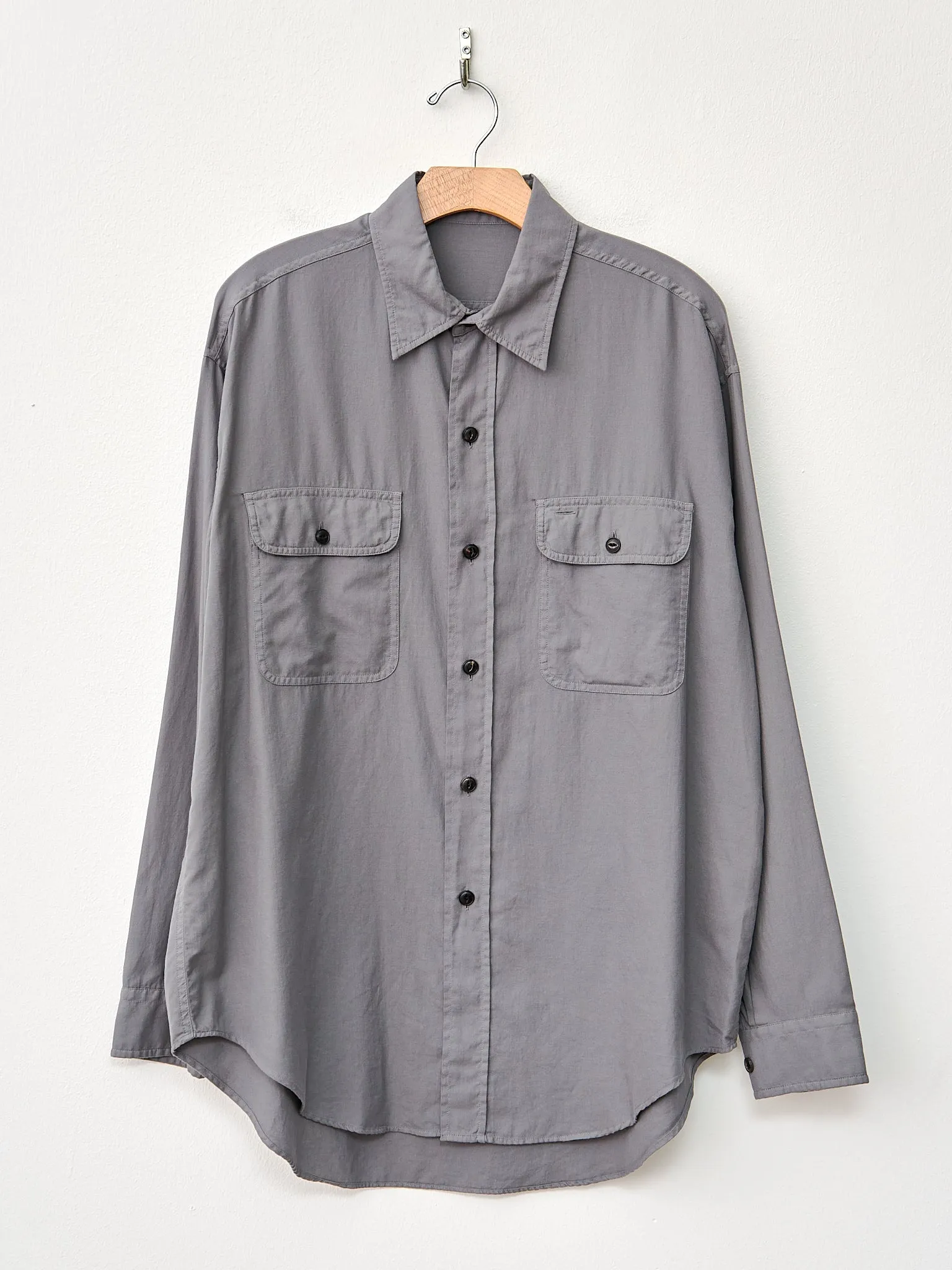 Cotton Viyella Work Shirt - Gray sold by Namu Shop
