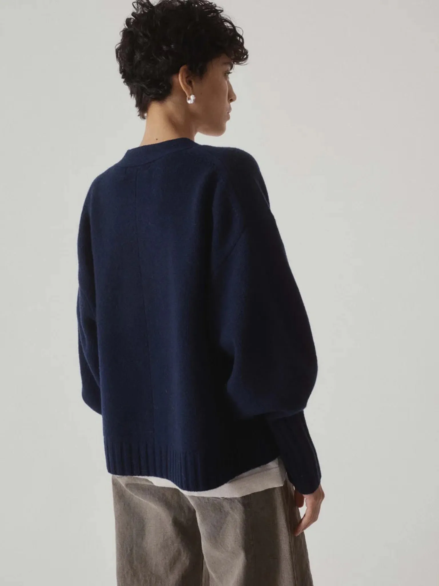 Balloon Sleeve Cardigan - Indigo sold by Namu Shop product image thumbnail 4