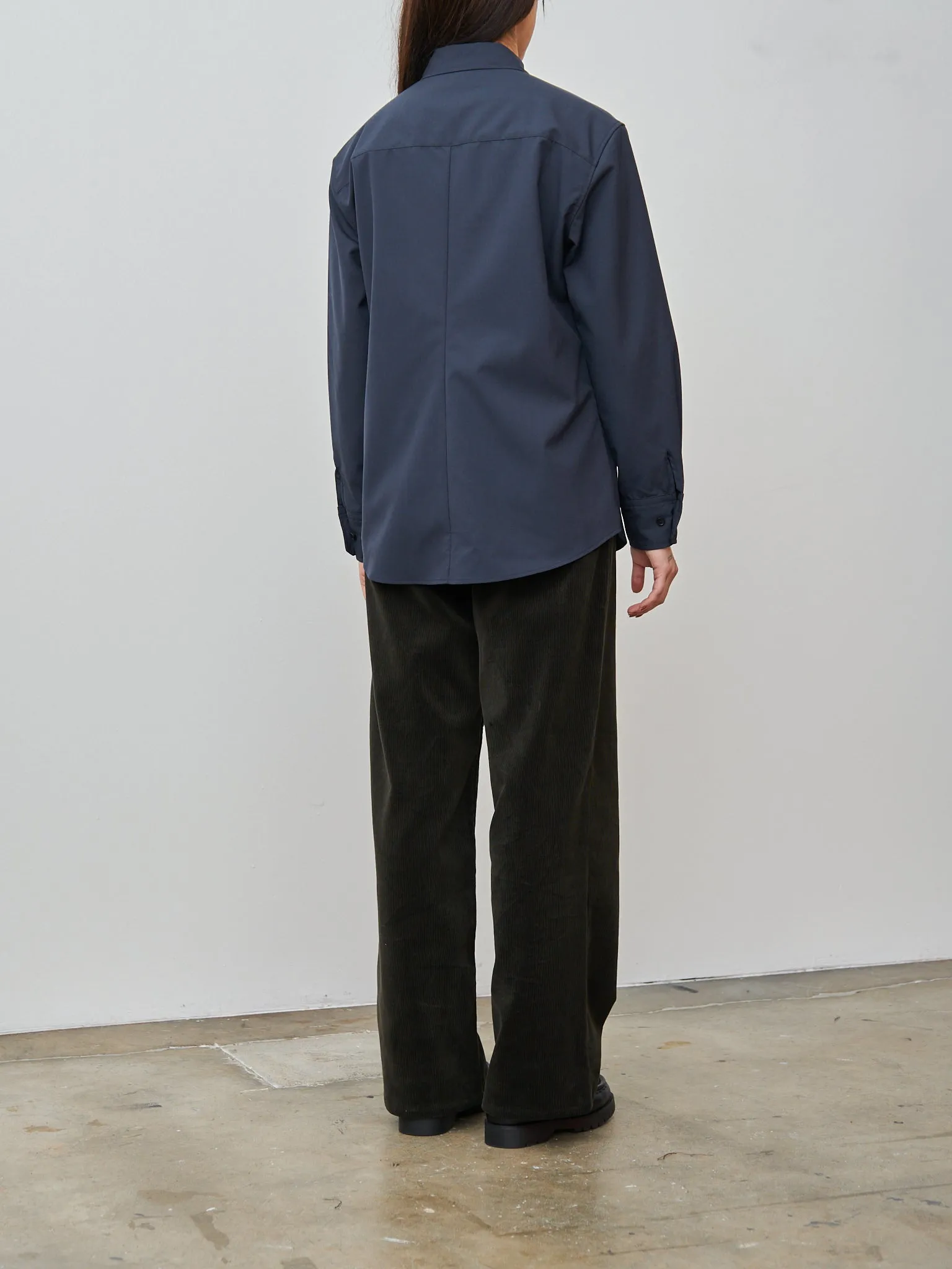 Slim Wool Shirt - Navy sold by Namu Shop product image thumbnail 3