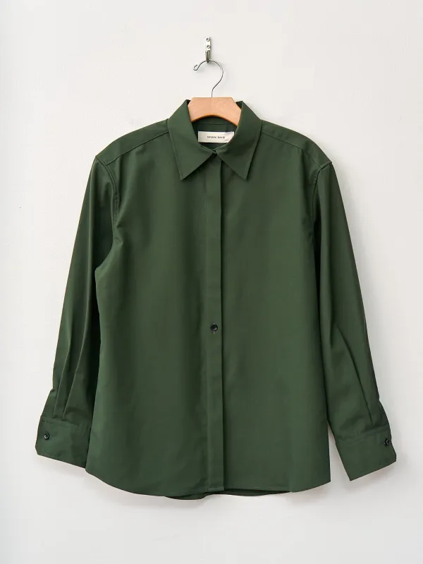 Slim Wool Shirt - Pine sold by Namu Shop