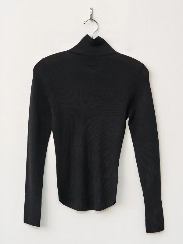 Ribbed Highneck - Black sold by Namu Shop