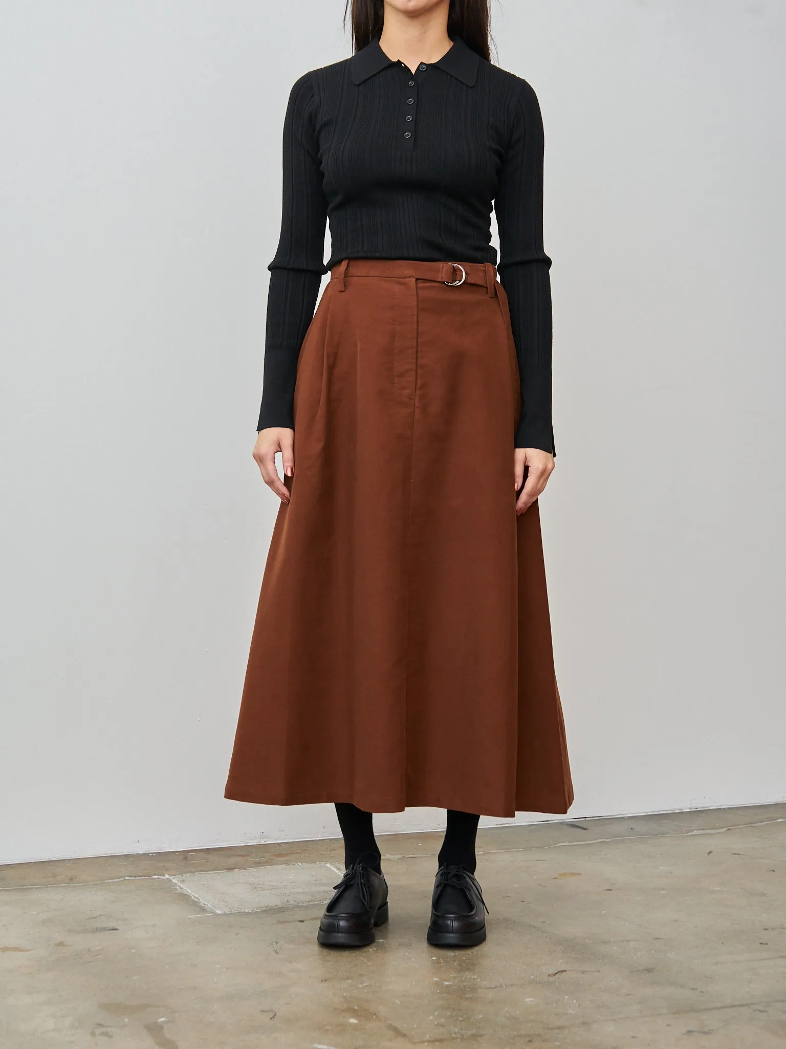 Ribbed Knit Polo - Black sold by Namu Shop product image thumbnail 2