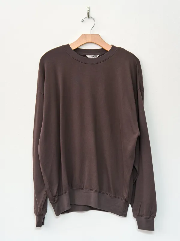 Super High Gauge Sweat P/O - Dark Brown made by Auralee