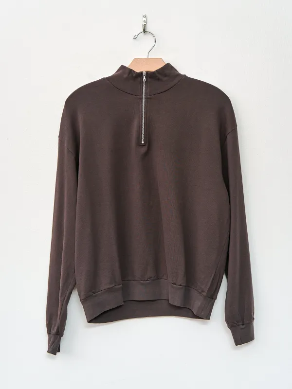 Super High Gauge Sweat Half Zip P/O - Dark Brown sold by Namu Shop
