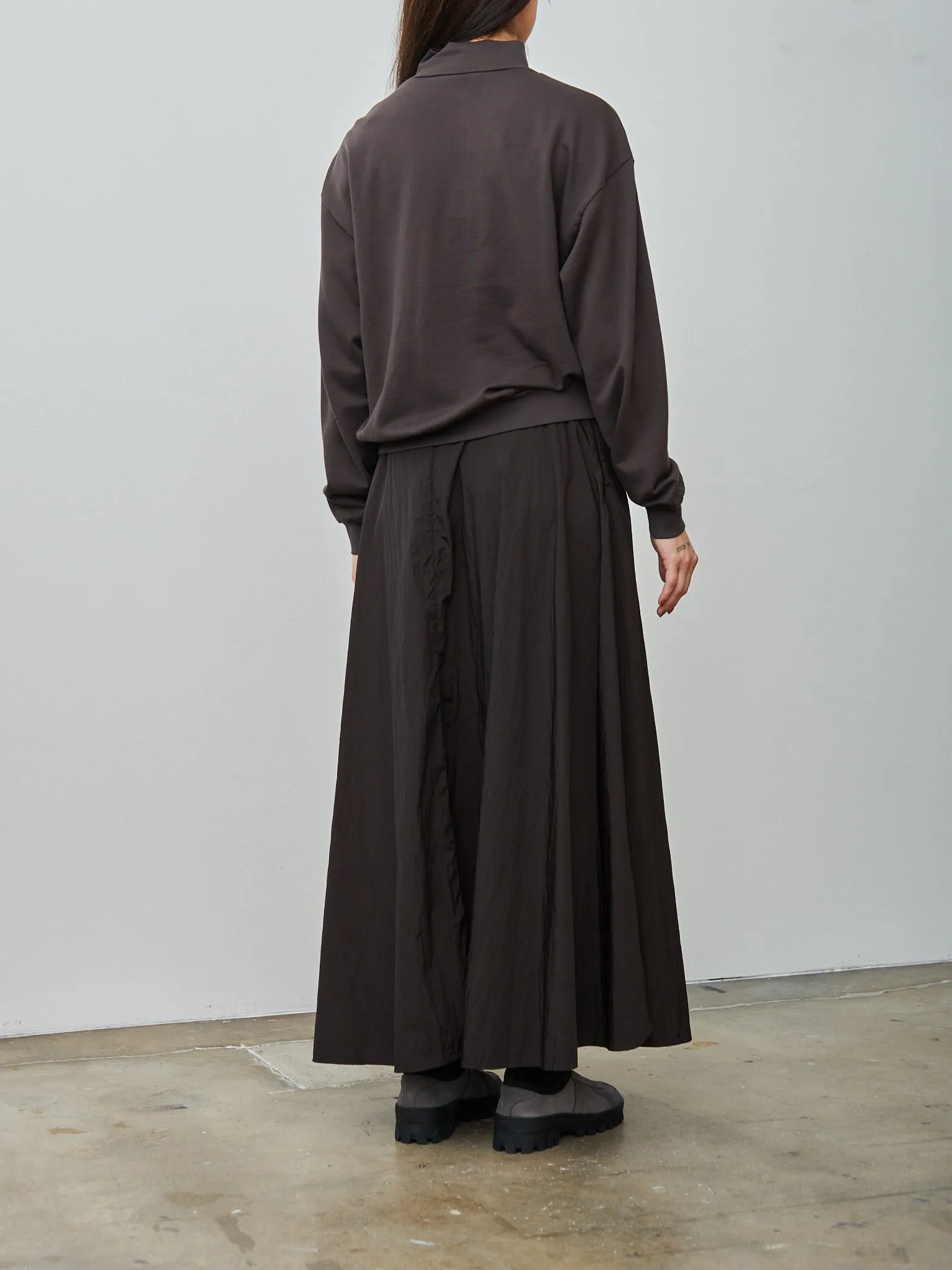 Super High Gauge Sweat Half Zip P/O - Dark Brown sold by Namu Shop product image thumbnail 4