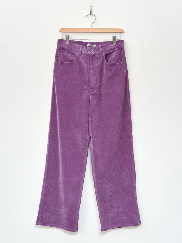 Finx Corduroy Pants - Purple made by Auralee
