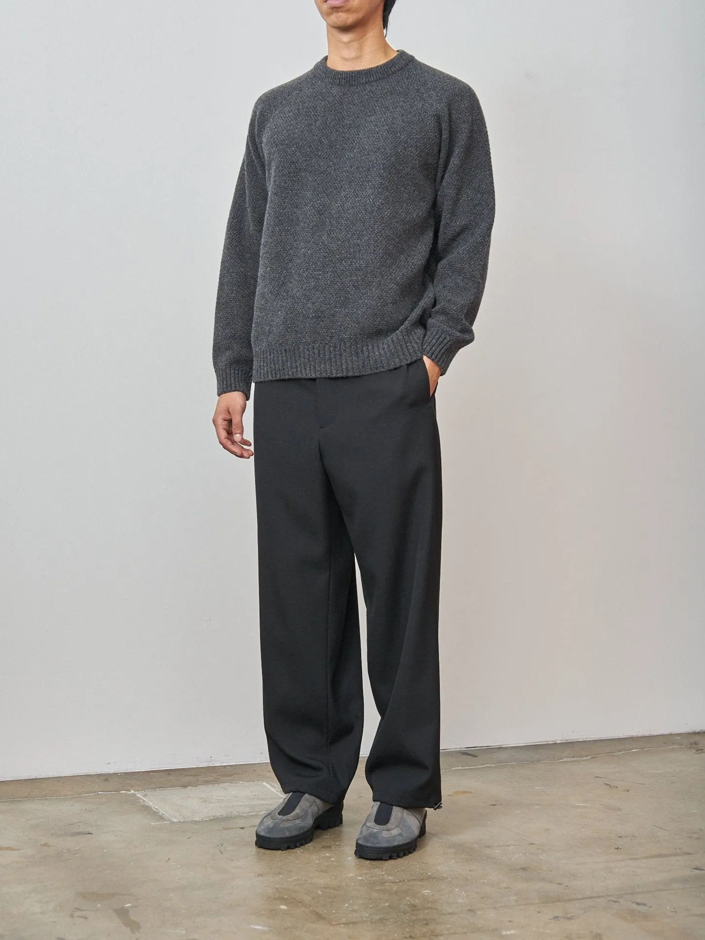 Back Satin Wool Utility Pants - Black sold by Namu Shop product image thumbnail 3