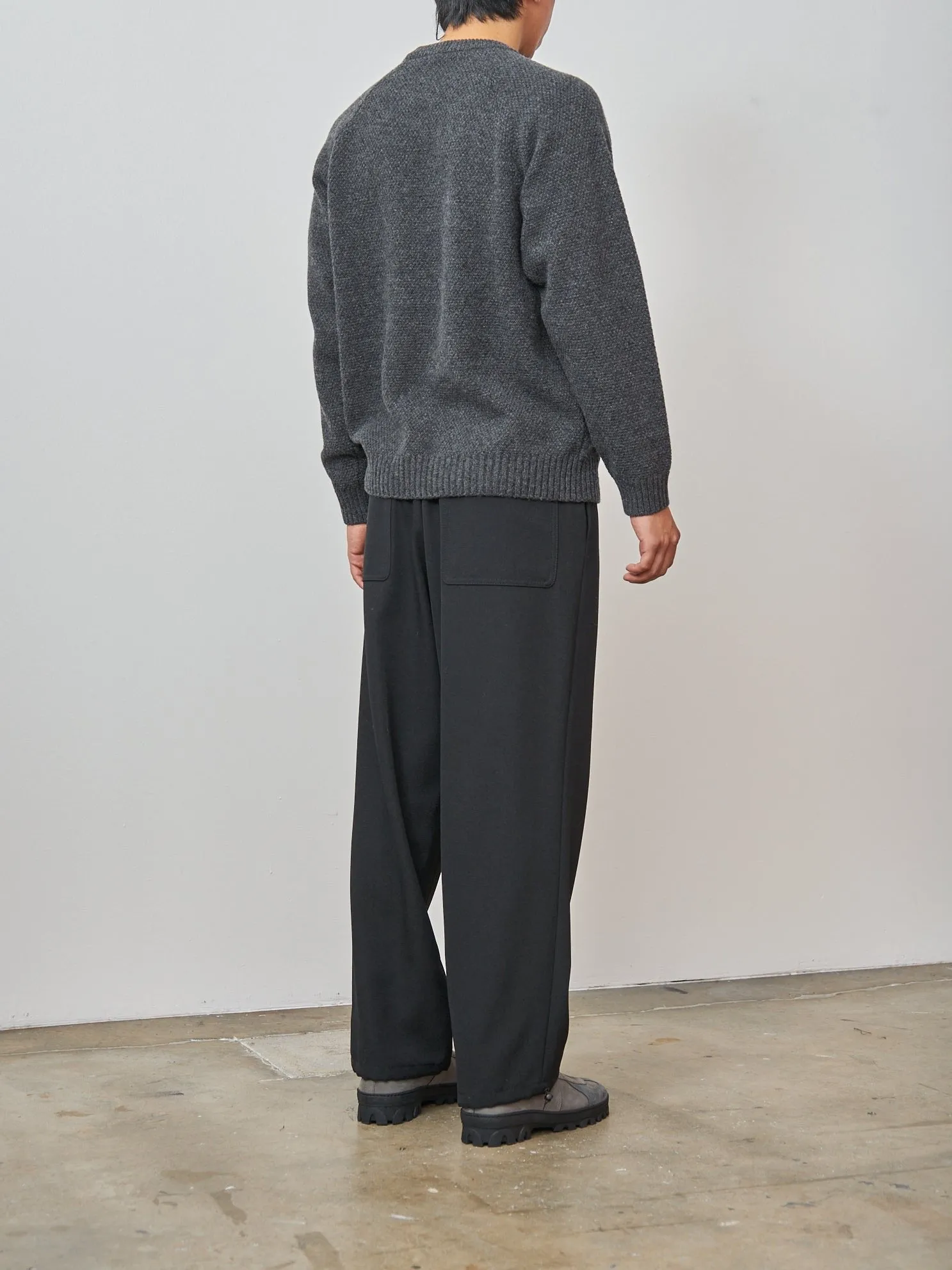 Back Satin Wool Utility Pants - Black sold by Namu Shop product image thumbnail 4