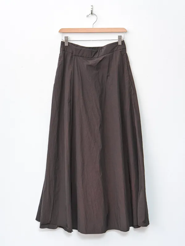 Hand Dyed Nylon Flared Skirt - Brown sold by Namu Shop