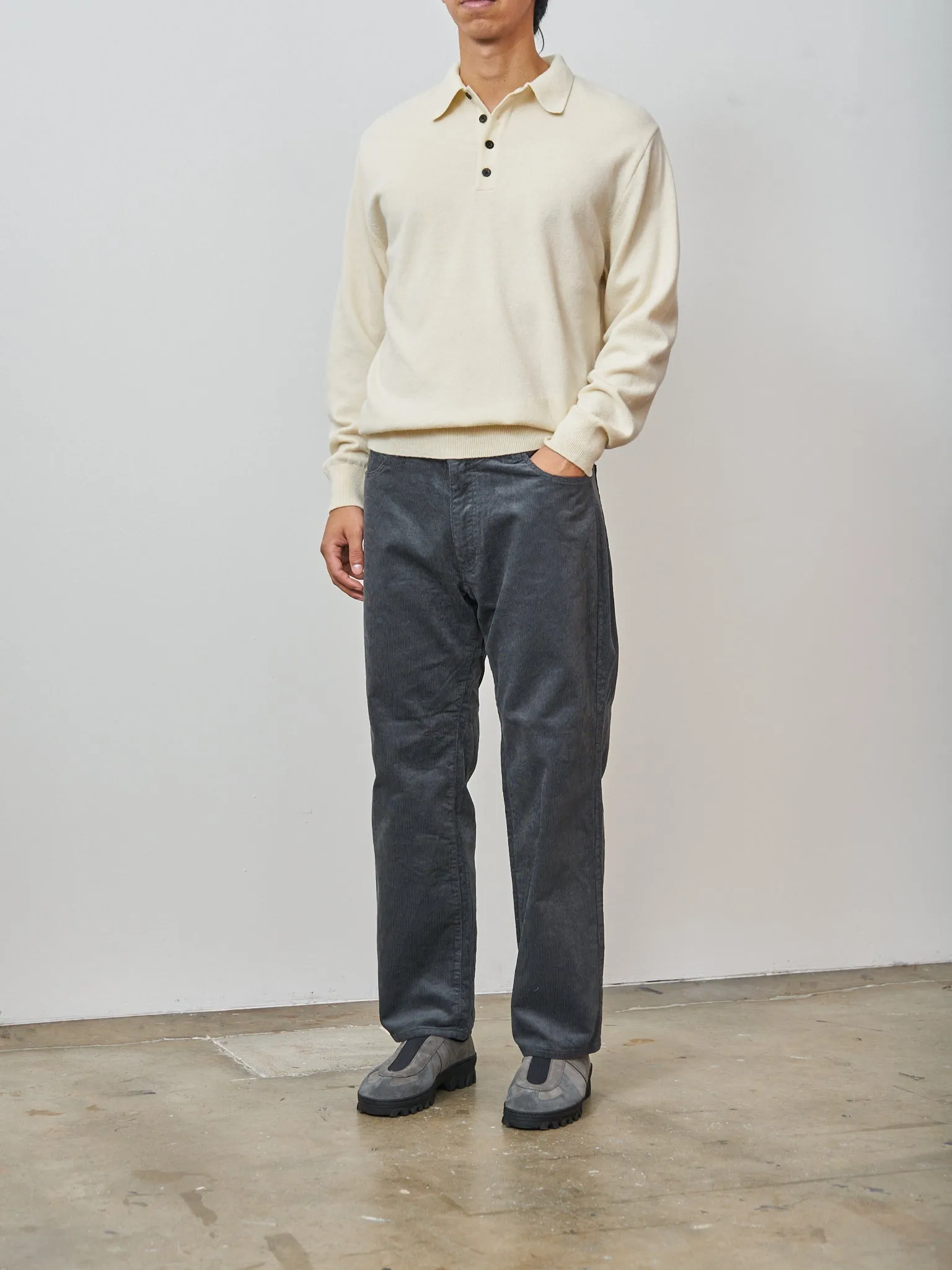 Knit Polo Sweater - Natural sold by Namu Shop product image thumbnail 3