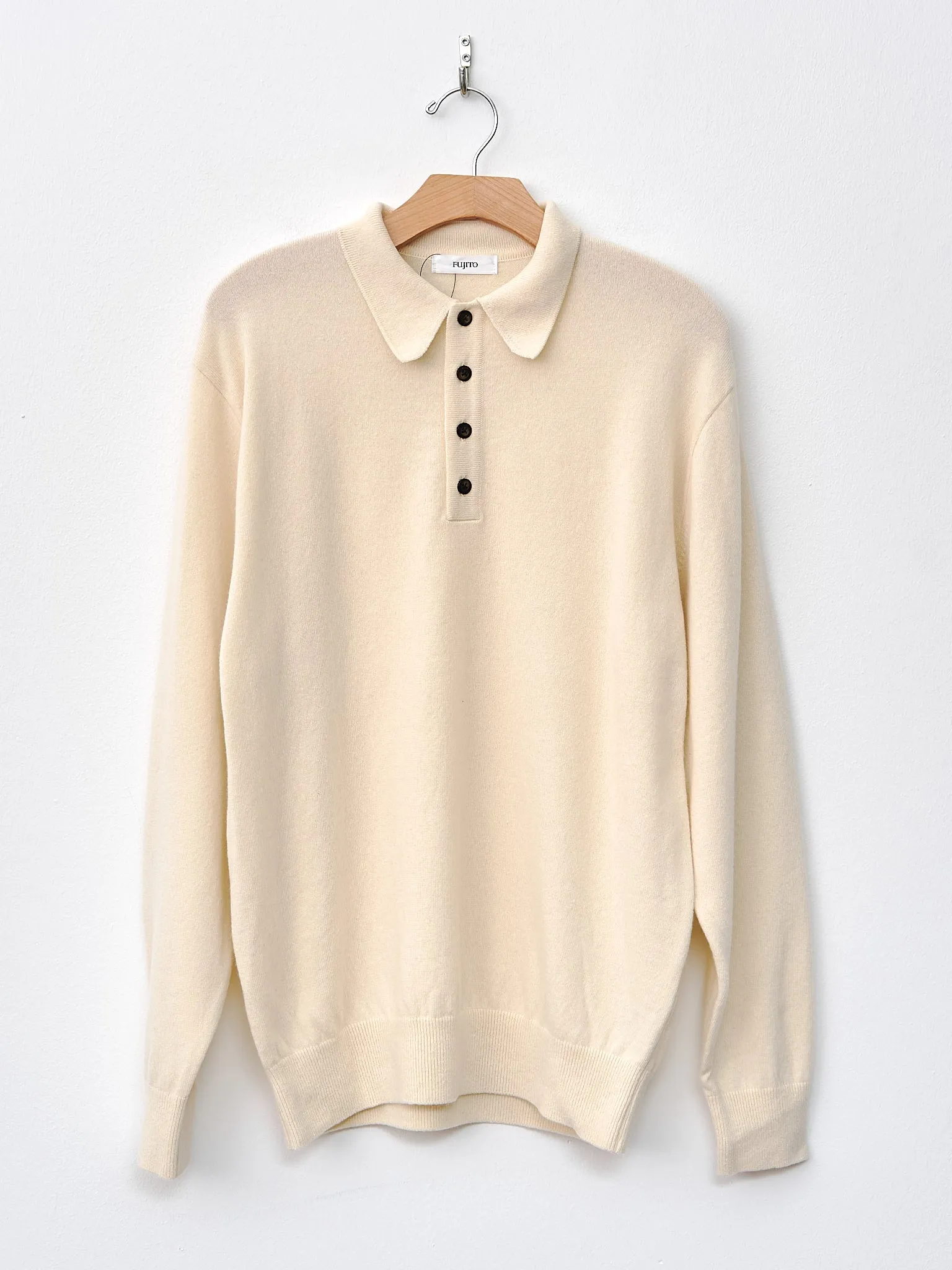 Knit Polo Sweater - Natural sold by Namu Shop
