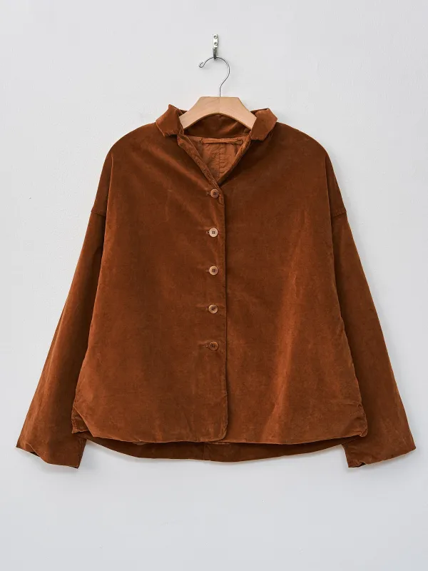 Velvet Loose Blazer - Rust sold by Namu Shop