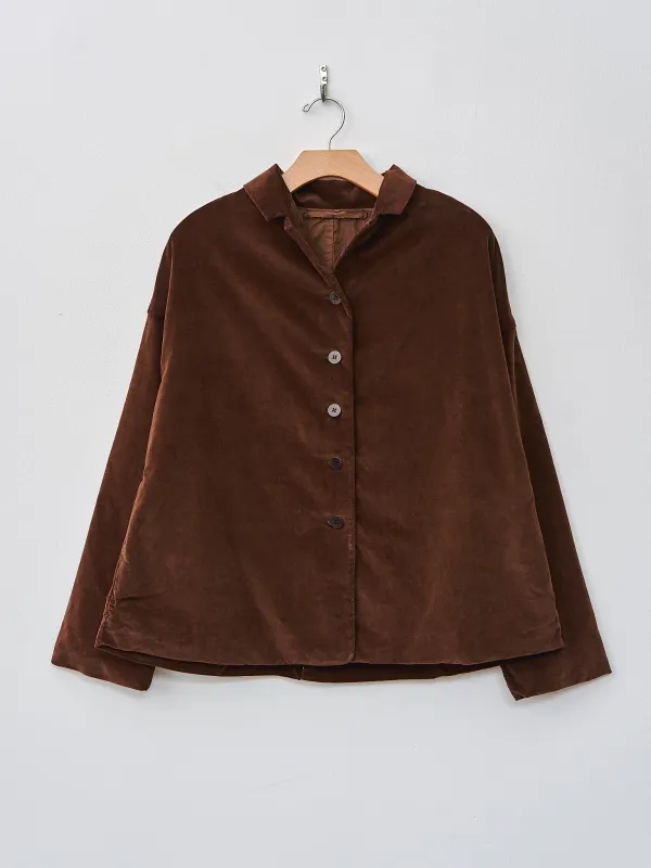 Velvet Loose Blazer - Coffee sold by Namu Shop