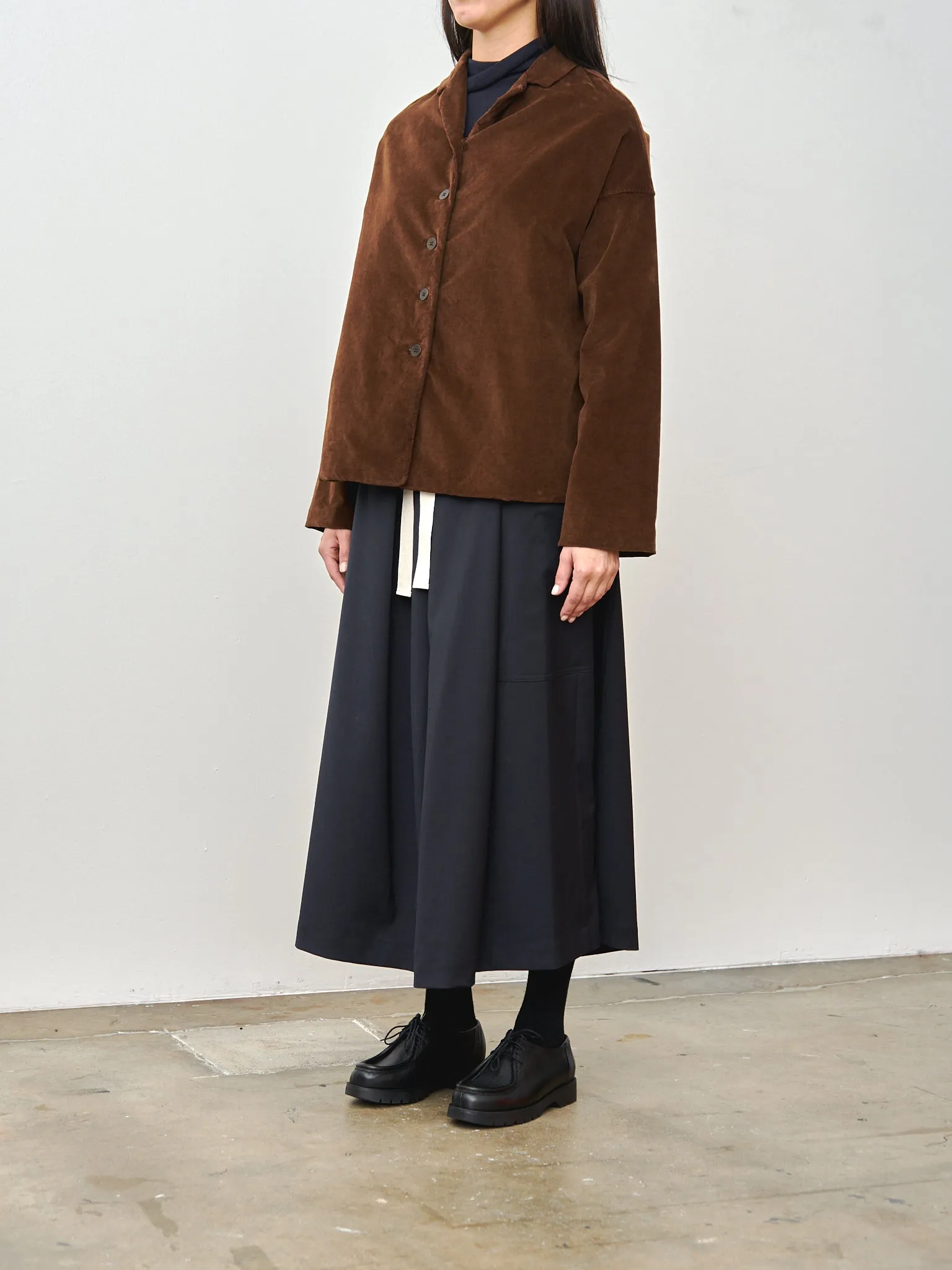 Velvet Loose Blazer - Coffee sold by Namu Shop product image thumbnail 3