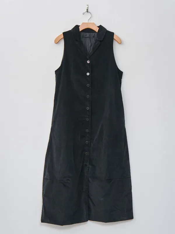 Velvet Long Sleeveless Dress - Black sold by Namu Shop