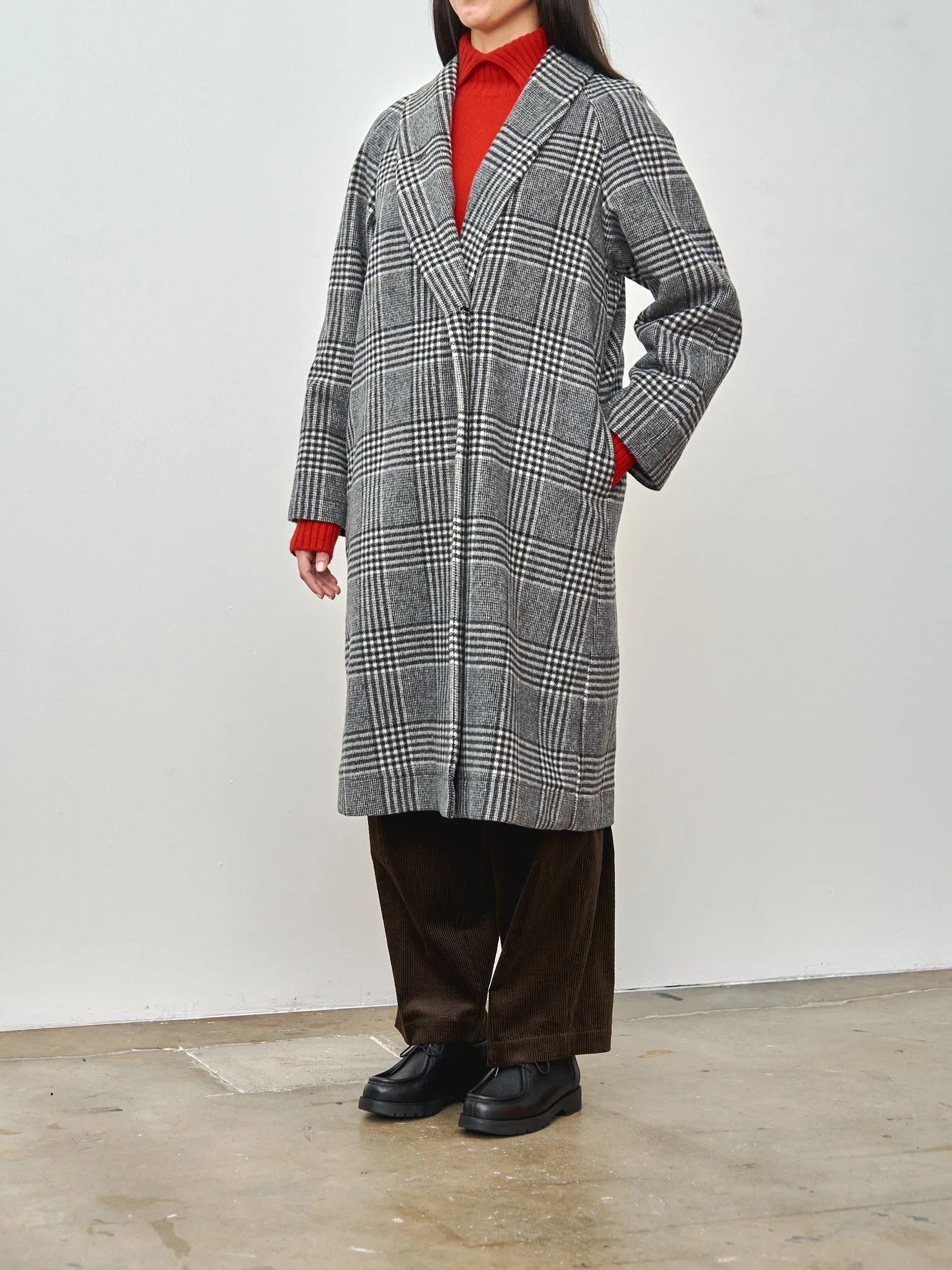 My Robe Coat - Gray Check sold by Namu Shop product image thumbnail 3