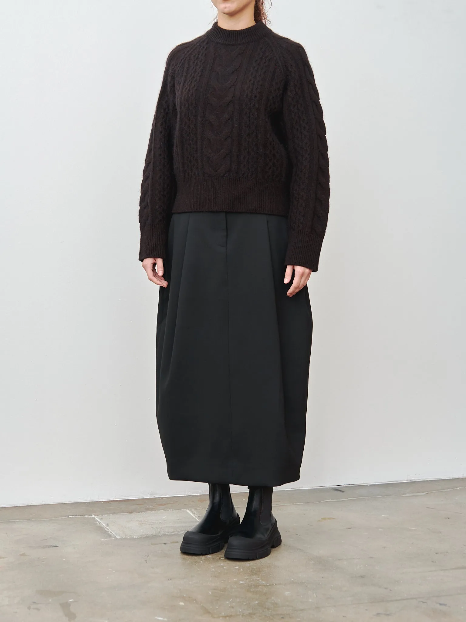 Molve Cable Knit- Espresso sold by Namu Shop product image thumbnail 2