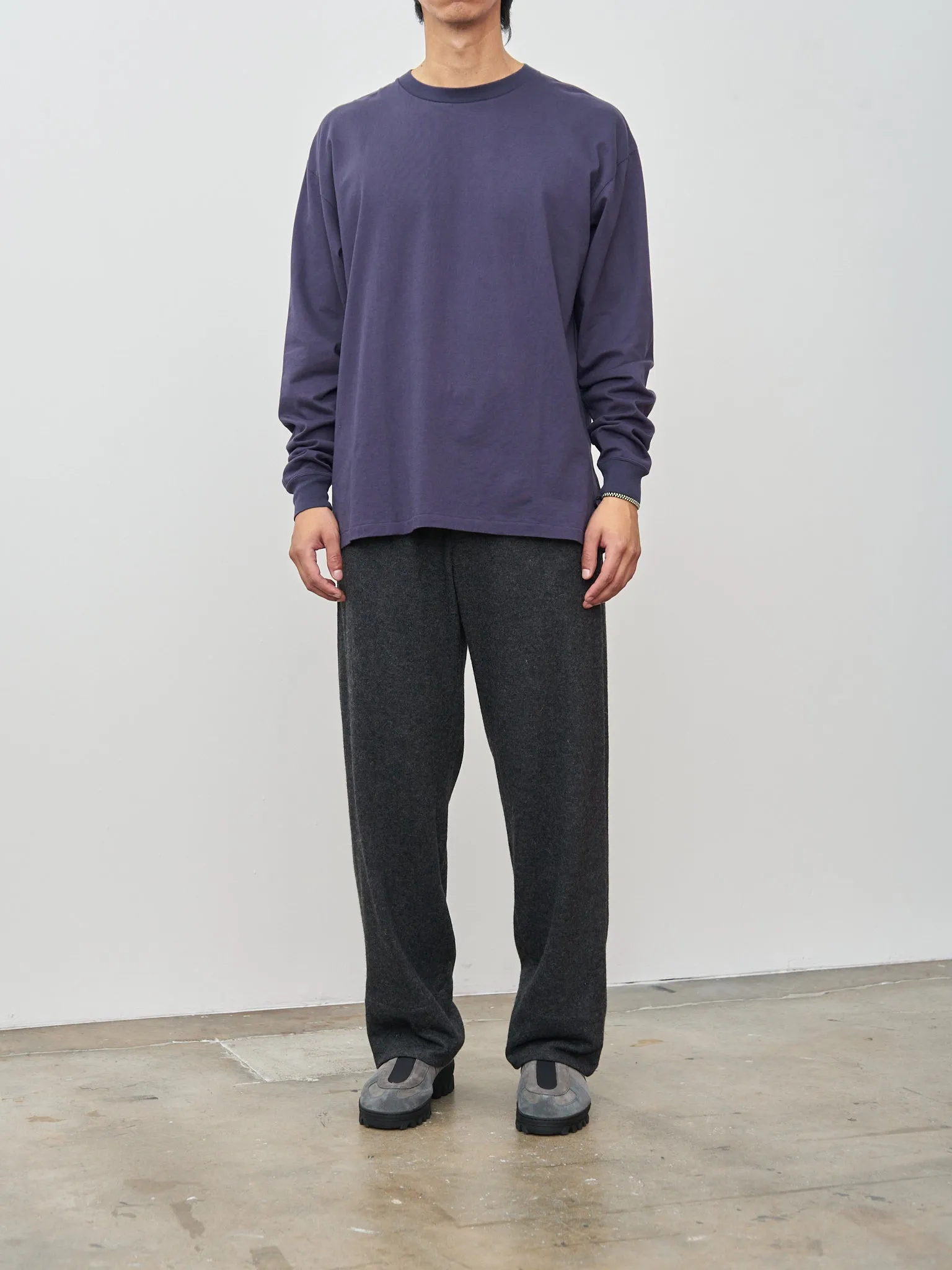 Heavy Wool Jersey Easy Trousers - Charcoal sold by Namu Shop product image thumbnail 2