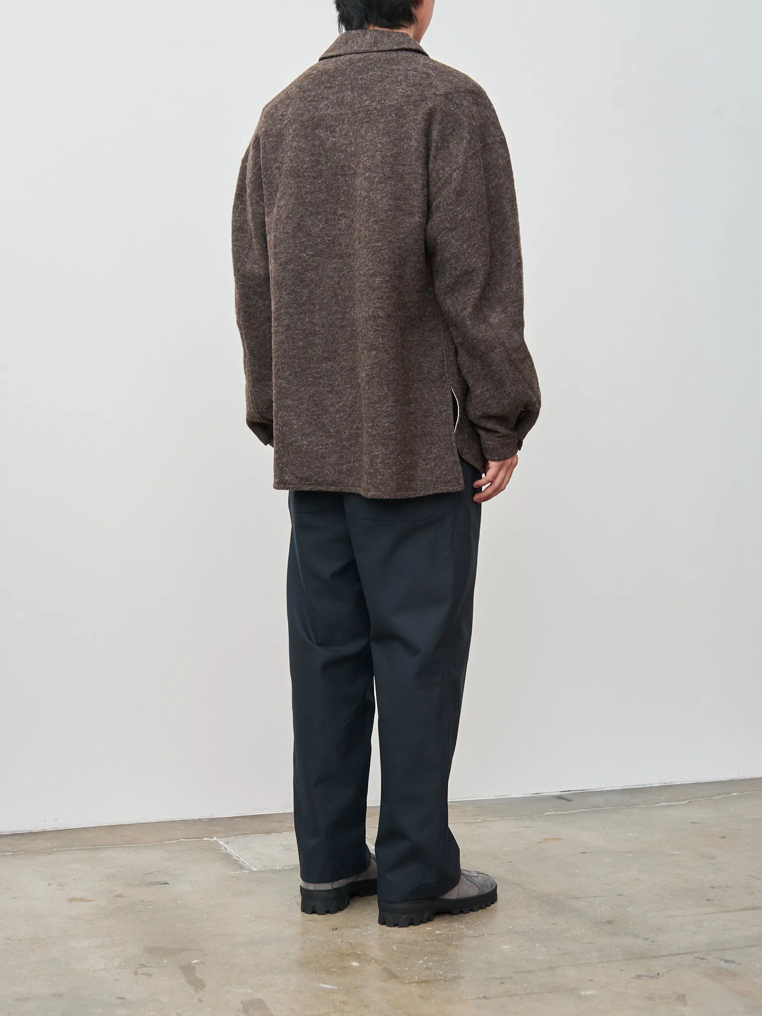 Wool Shirting Jacket - Brown sold by Namu Shop product image thumbnail 4