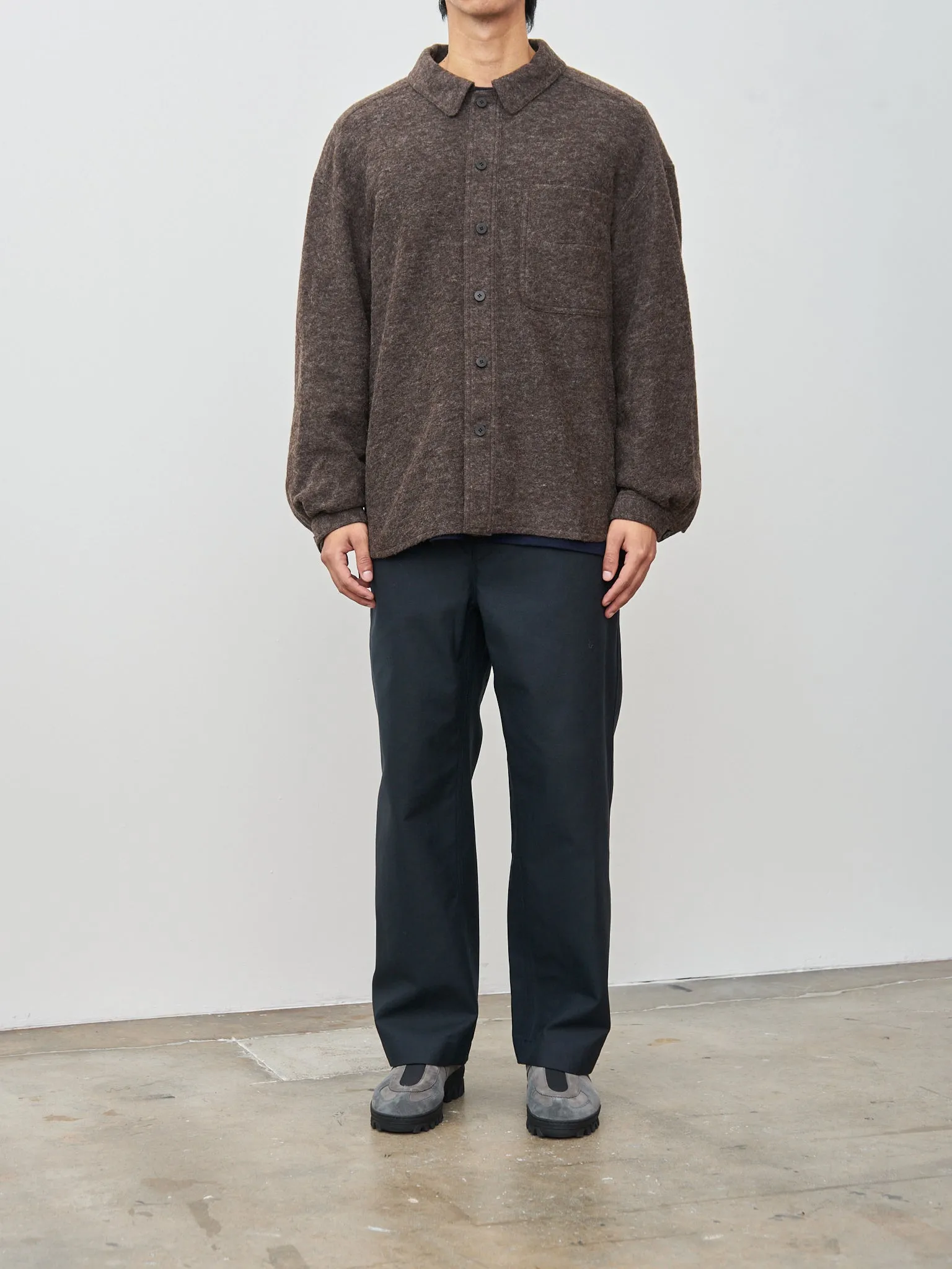 Wool Shirting Jacket - Brown sold by Namu Shop product image thumbnail 3