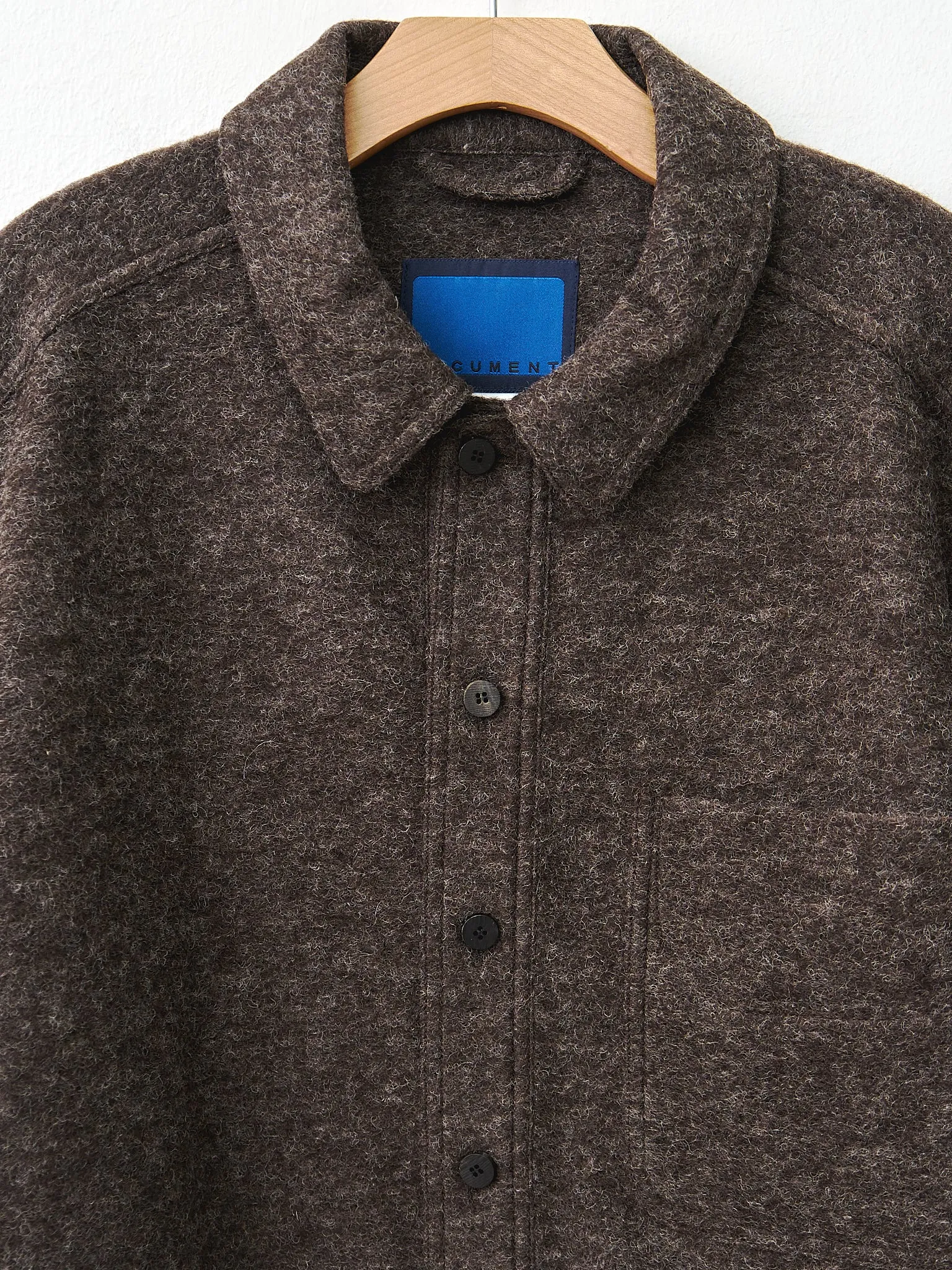 Wool Shirting Jacket - Brown sold by Namu Shop product image thumbnail 5
