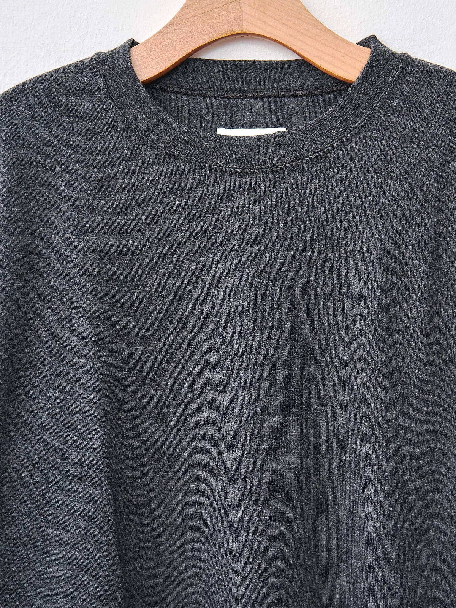 Washable Milled Wool Jersey Crewneck Top - Charcoal sold by Namu Shop product image thumbnail 4