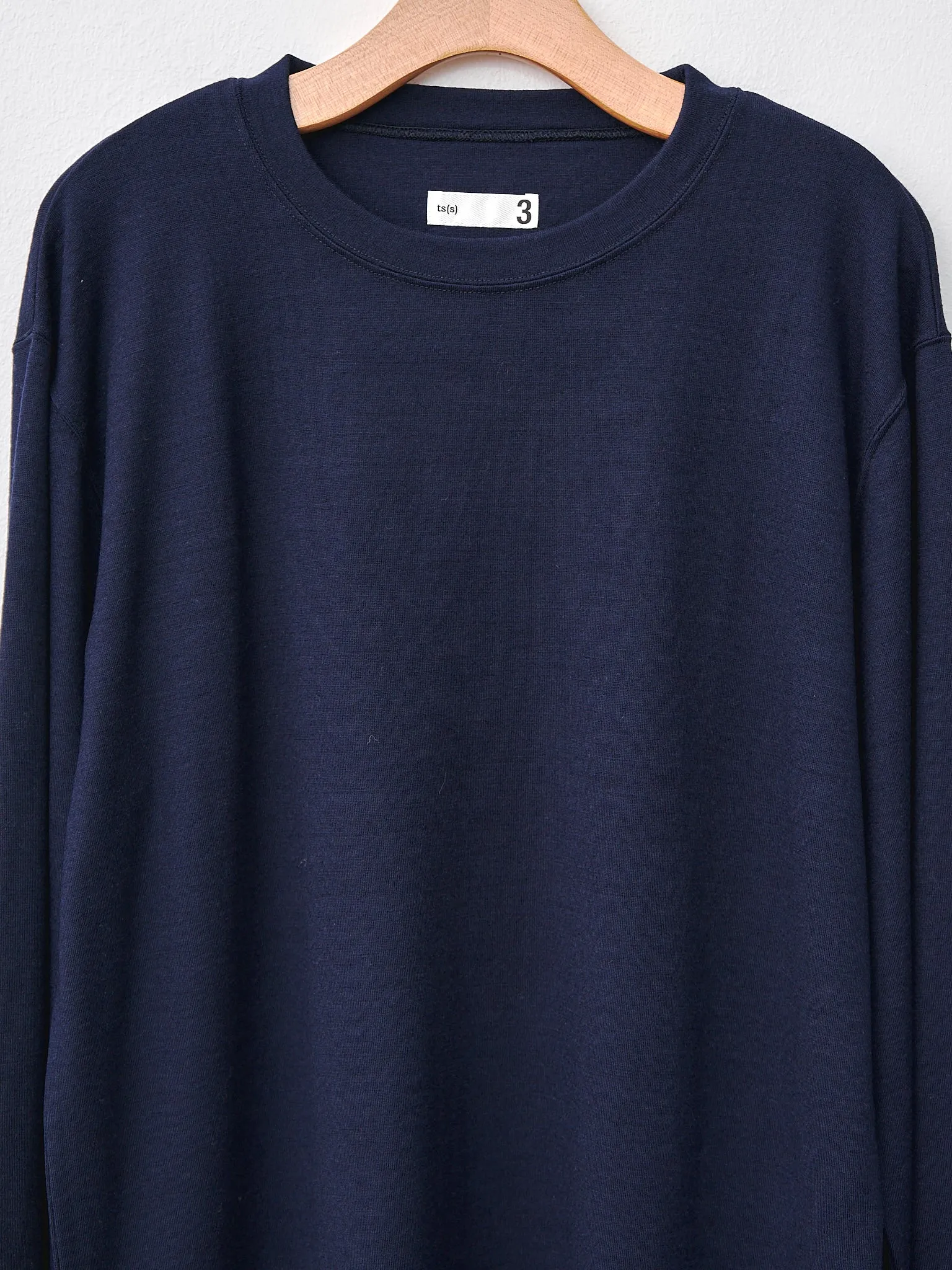Washable Milled Wool Jersey Crewneck Top - Navy sold by Namu Shop product image thumbnail 5