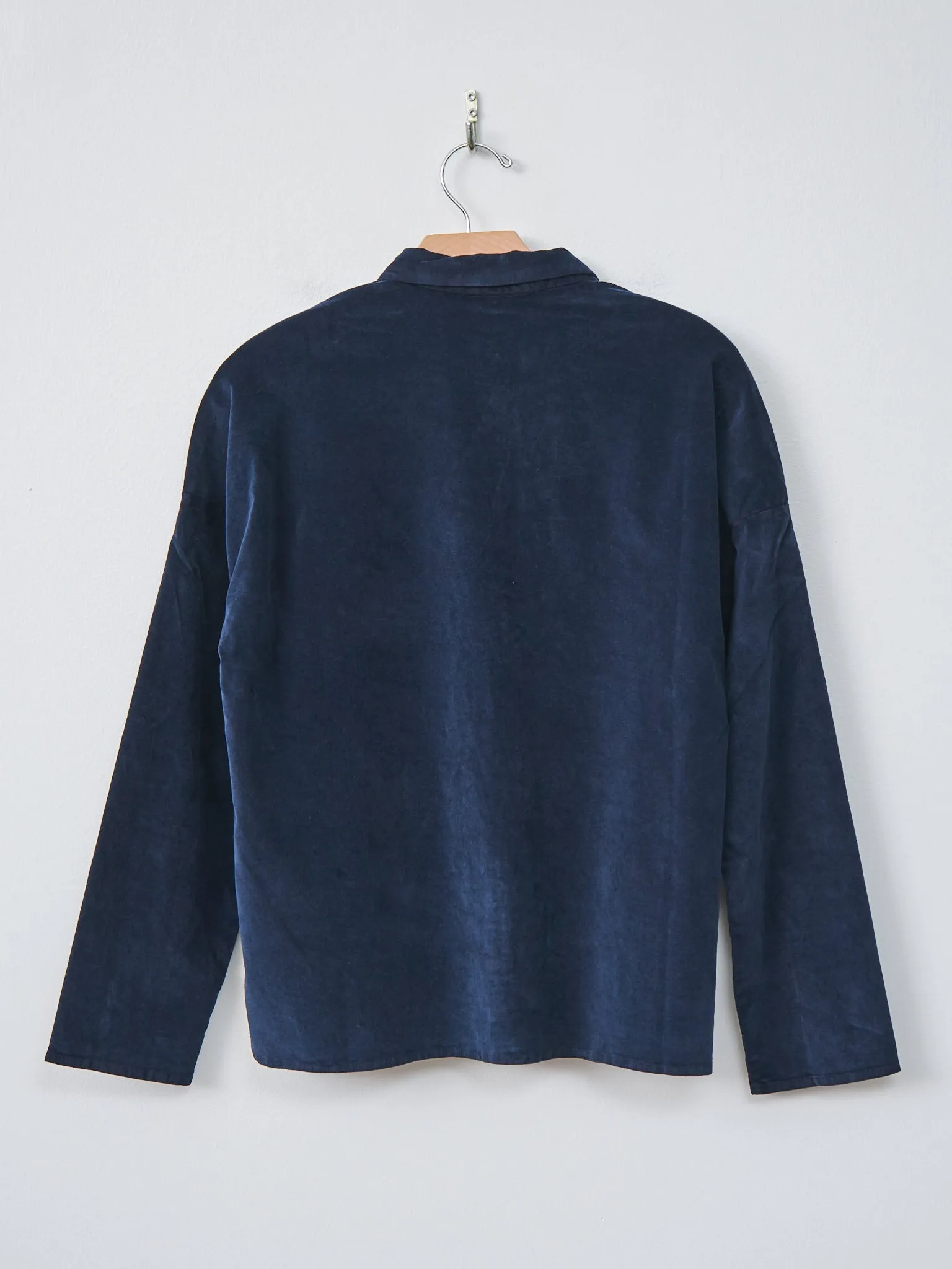 Velvet Short Collar Shirt - Ink sold by Namu Shop product image thumbnail 5