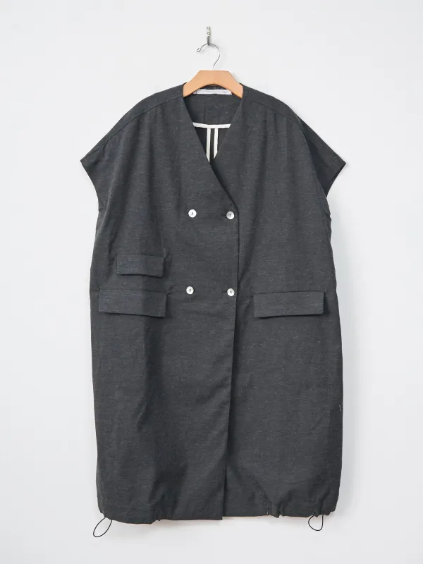 Sleeveless Dress Coat STW - Slate sold by Namu Shop