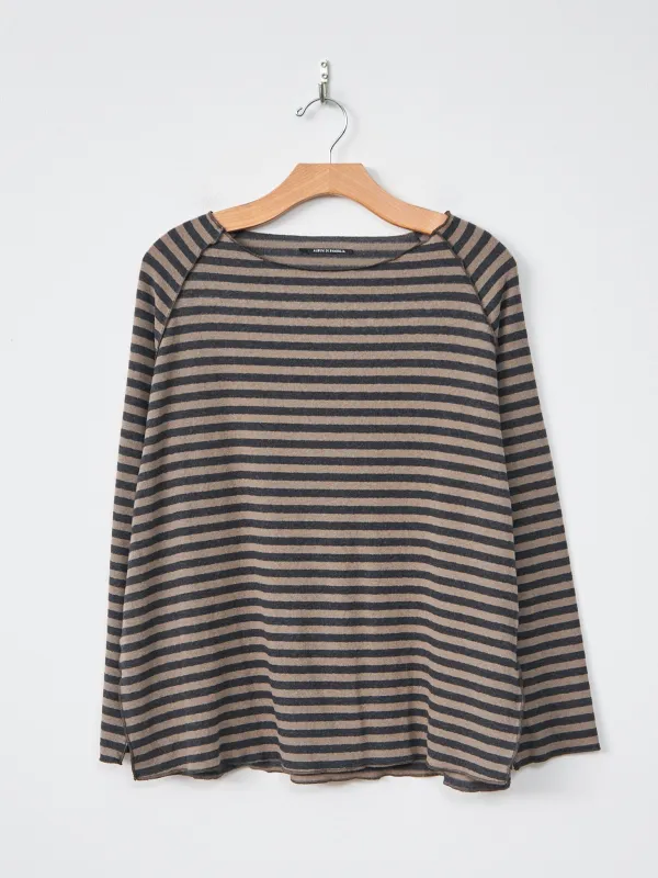 Raglan Riga JL - Slate x Beige Stripe sold by Namu Shop