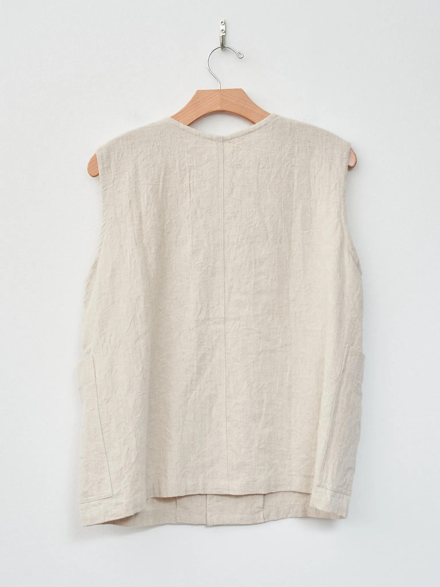 Linen Vintage Vest - Natural sold by Namu Shop product image thumbnail 5