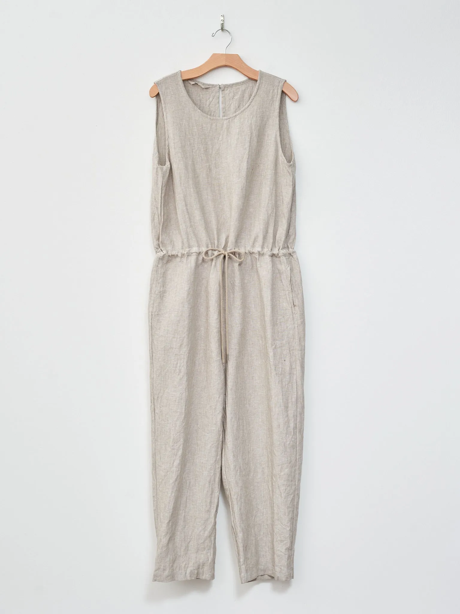Linen Canvas Sleeveless Jumpsuit - Natural sold by Namu Shop product image thumbnail 4