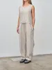 Linen Canvas Sleeveless Jumpsuit - Natural sold by Namu Shop